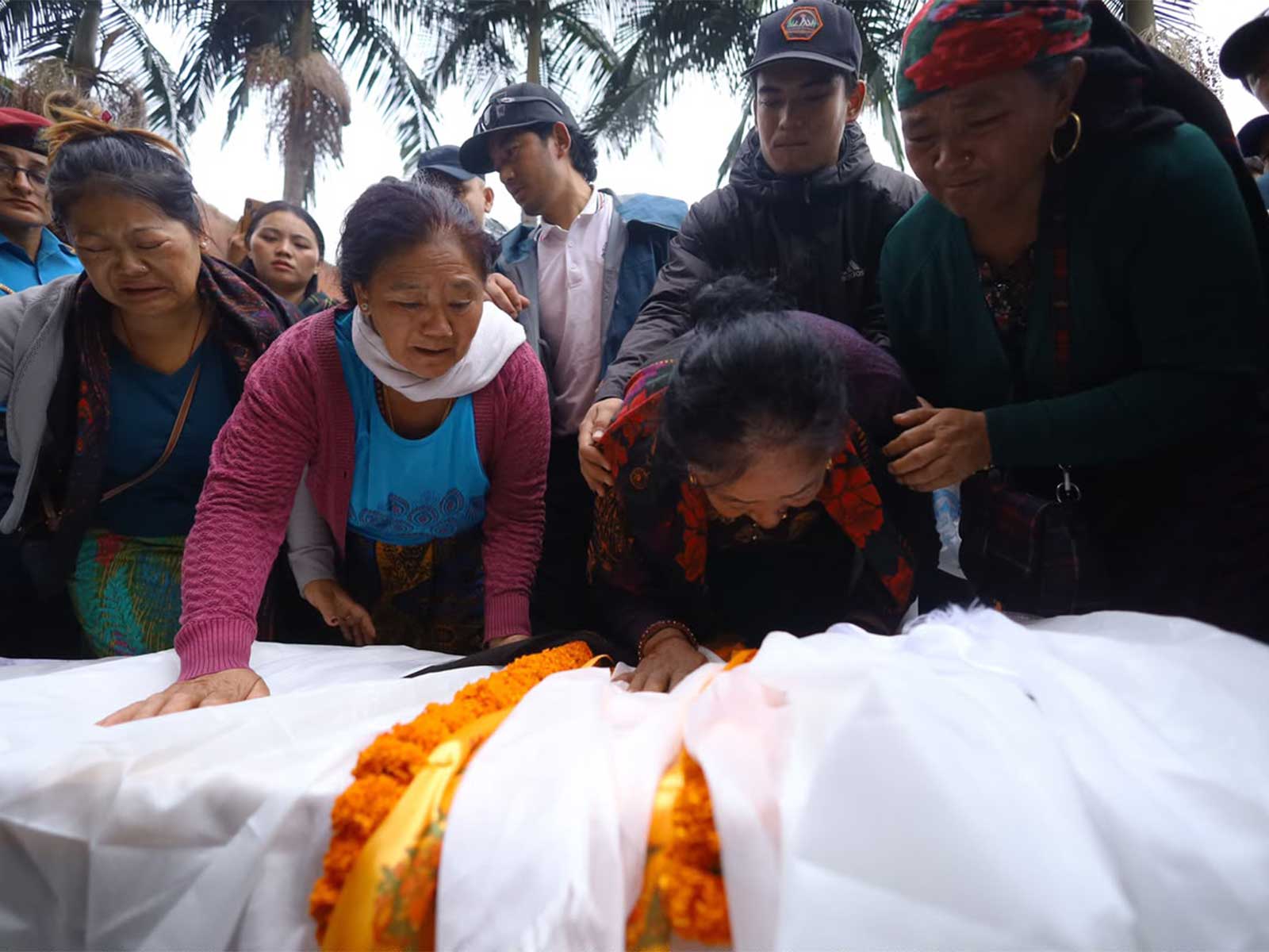 Mortal remains of Everest summiteer Pur Bahadur Gurung arrive in Nepal (Photo/ANI)