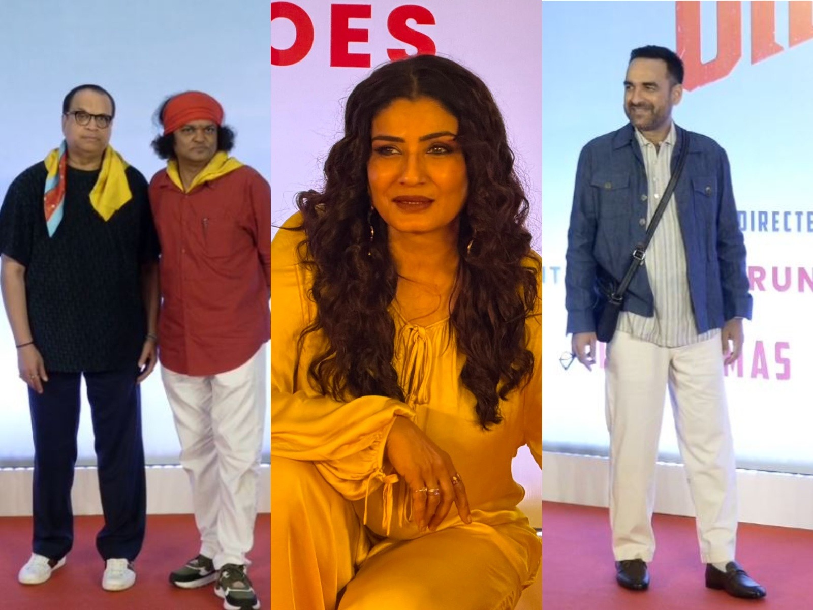 Amit Rai, Ramesh Taurani, Raveena Tandon and Pankaj Tripathi (Photo/ANI)