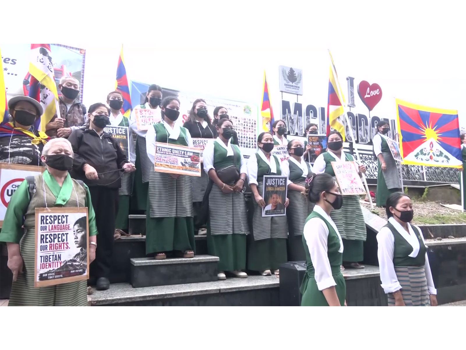 Tibetan Women's Association holds silent protest in Dharamshala (Photo/ANI)