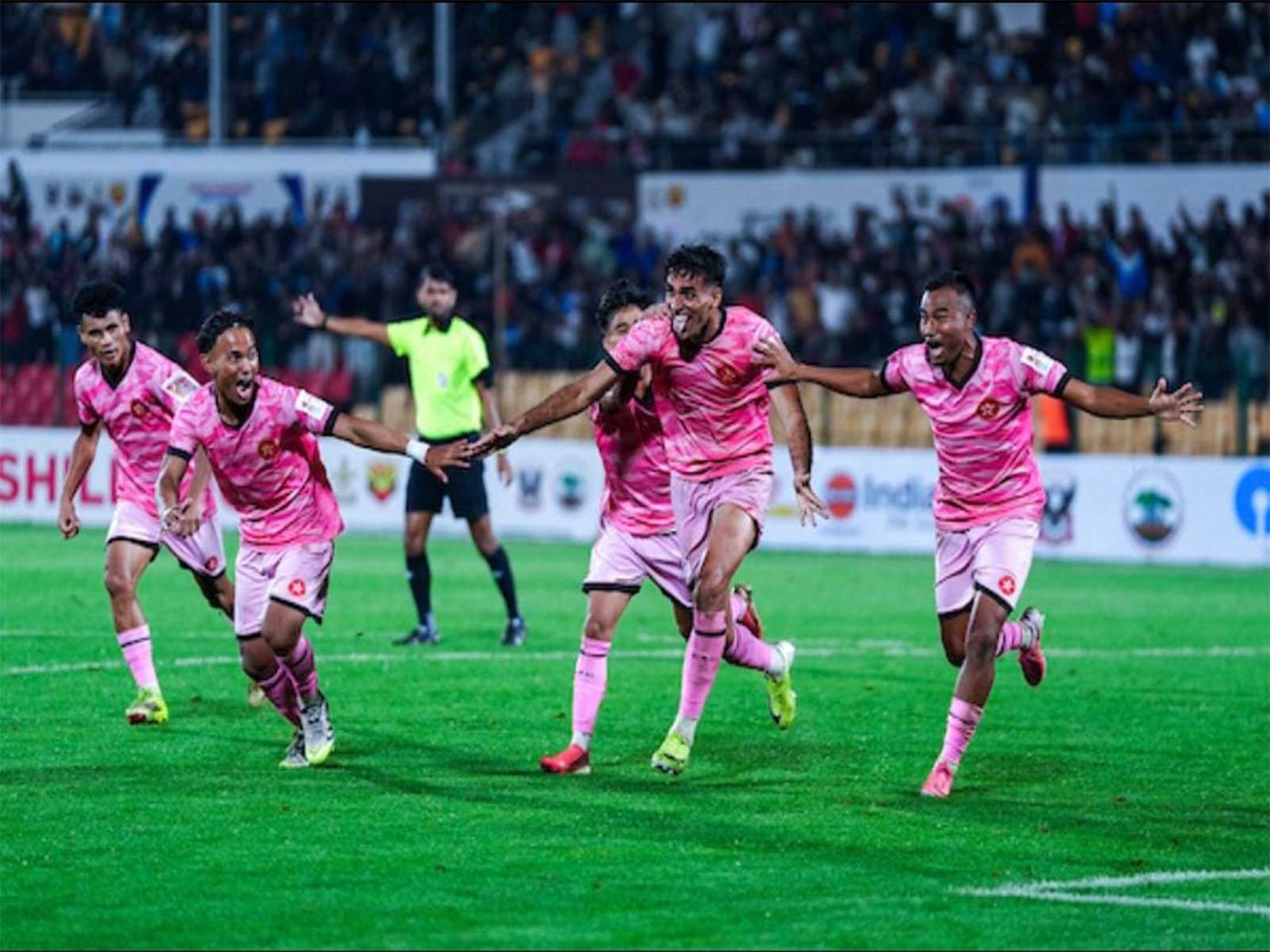 Langsning FC players celebrate. (Photo: AIFF/Durand Cup)