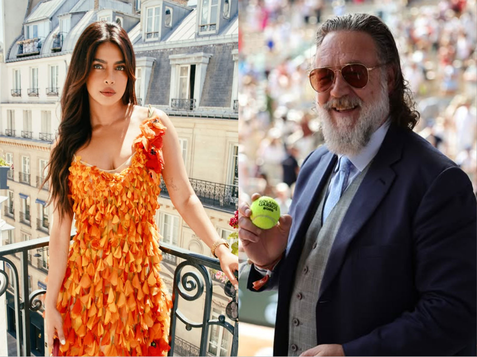 Priyanka Chopra, Russell Crowe (Photo/Instagram/@priyankachopra,@russellcrowe)