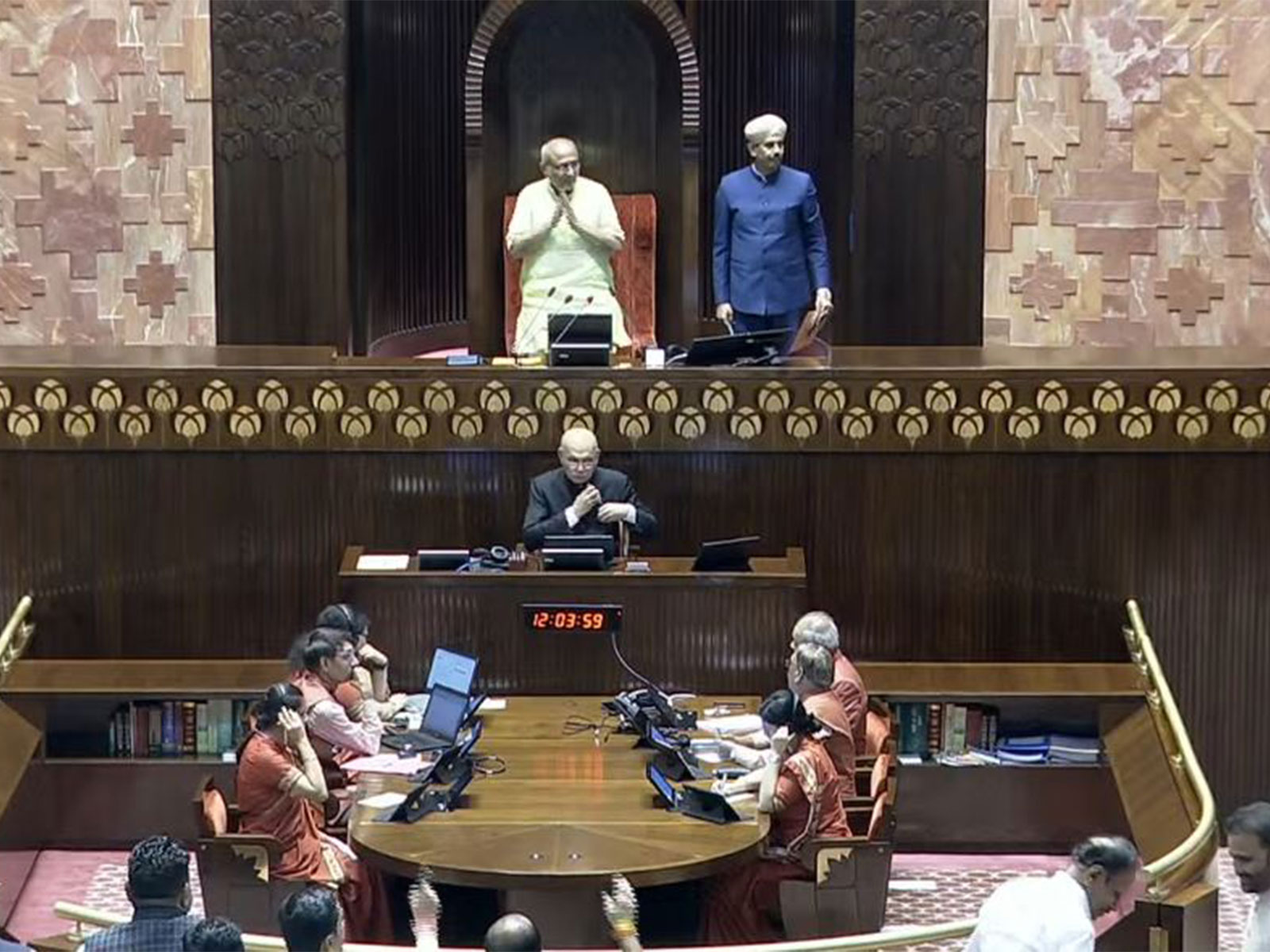 Visual from Rajya Sabha (Photo/Sansad TV)