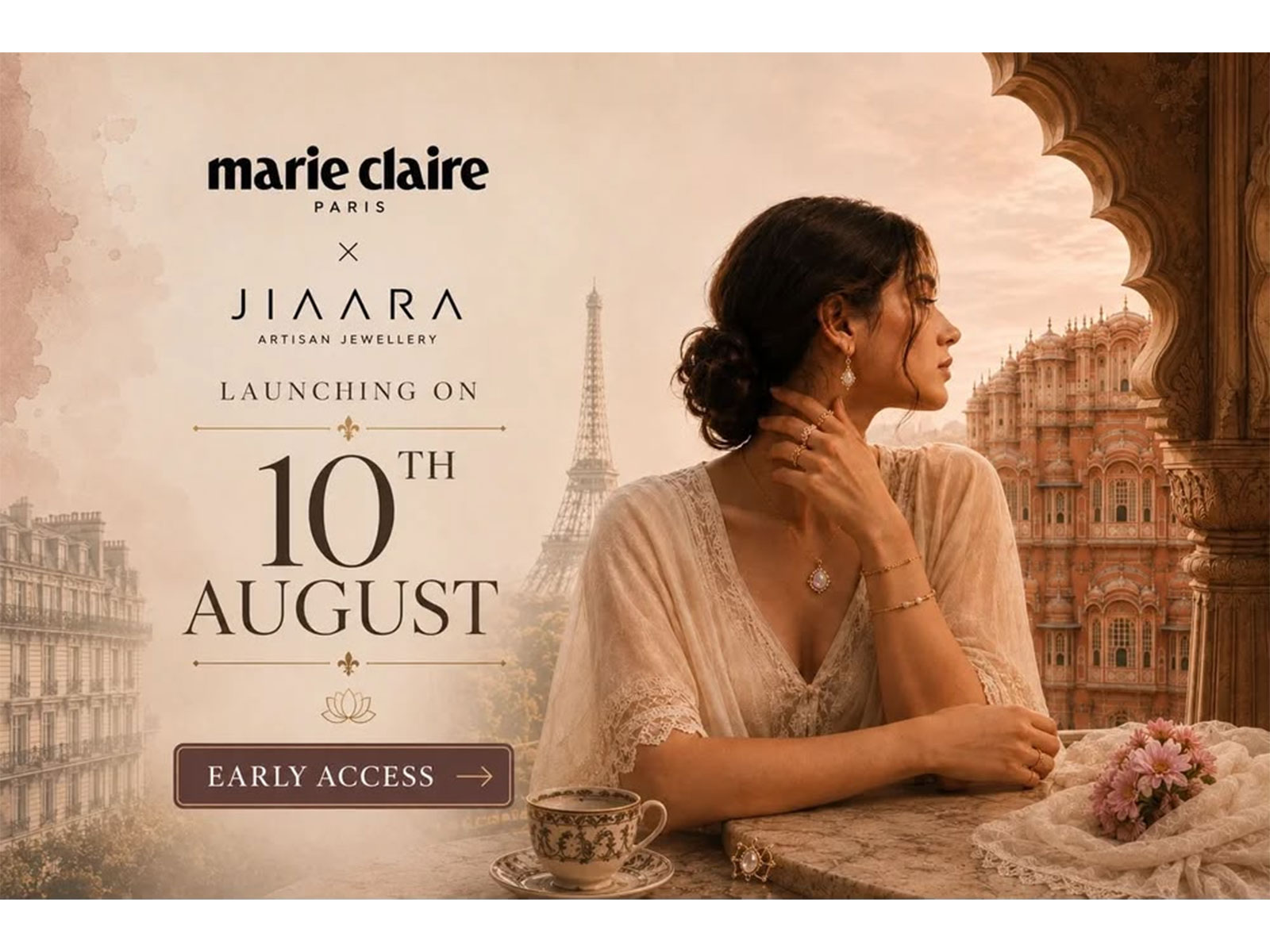 Marie Claire Paris and Jiaara Artisan Jewellery unveil their first licensed jewellery collaboration, blending French elegance with Indian craftsmanship.