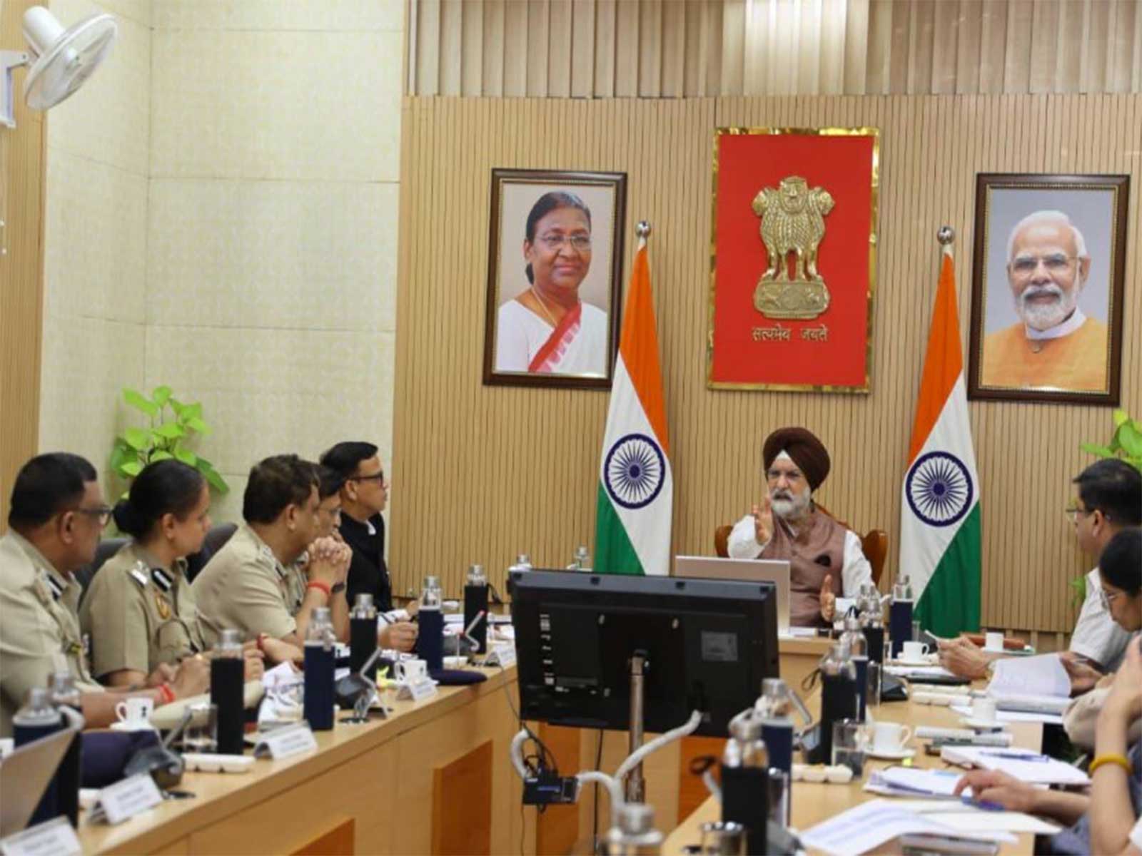 Lieutenant Governor of Delhi, Taranjit Singh Sandhu chairing review meeting (Photo/X/@LtGovDelhi)