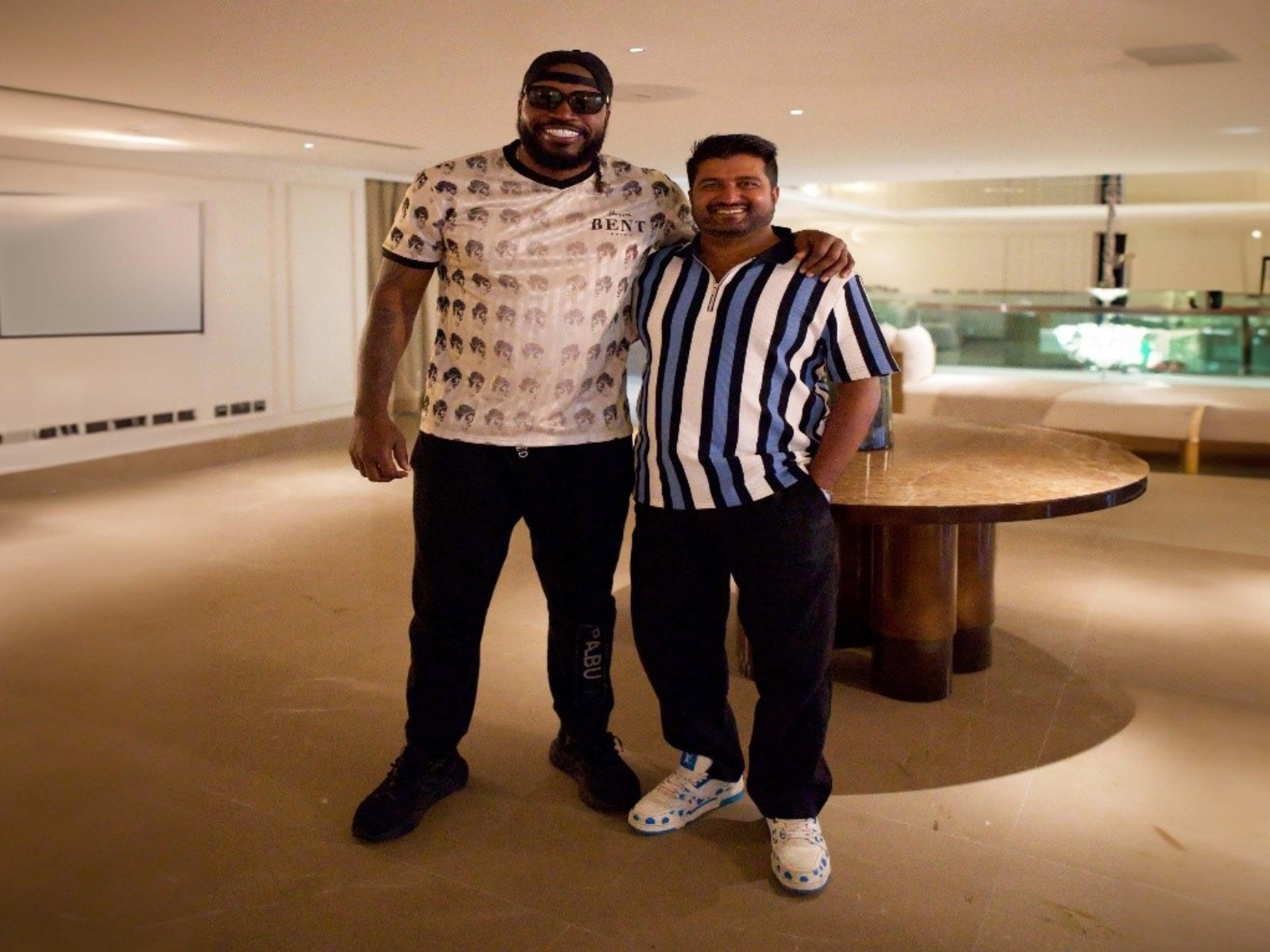 Subash Manuel, Owner of Kochi Blue Tigers & Global cricket icon and Co-Owner of Blue Tigers Global, Chris Gayle