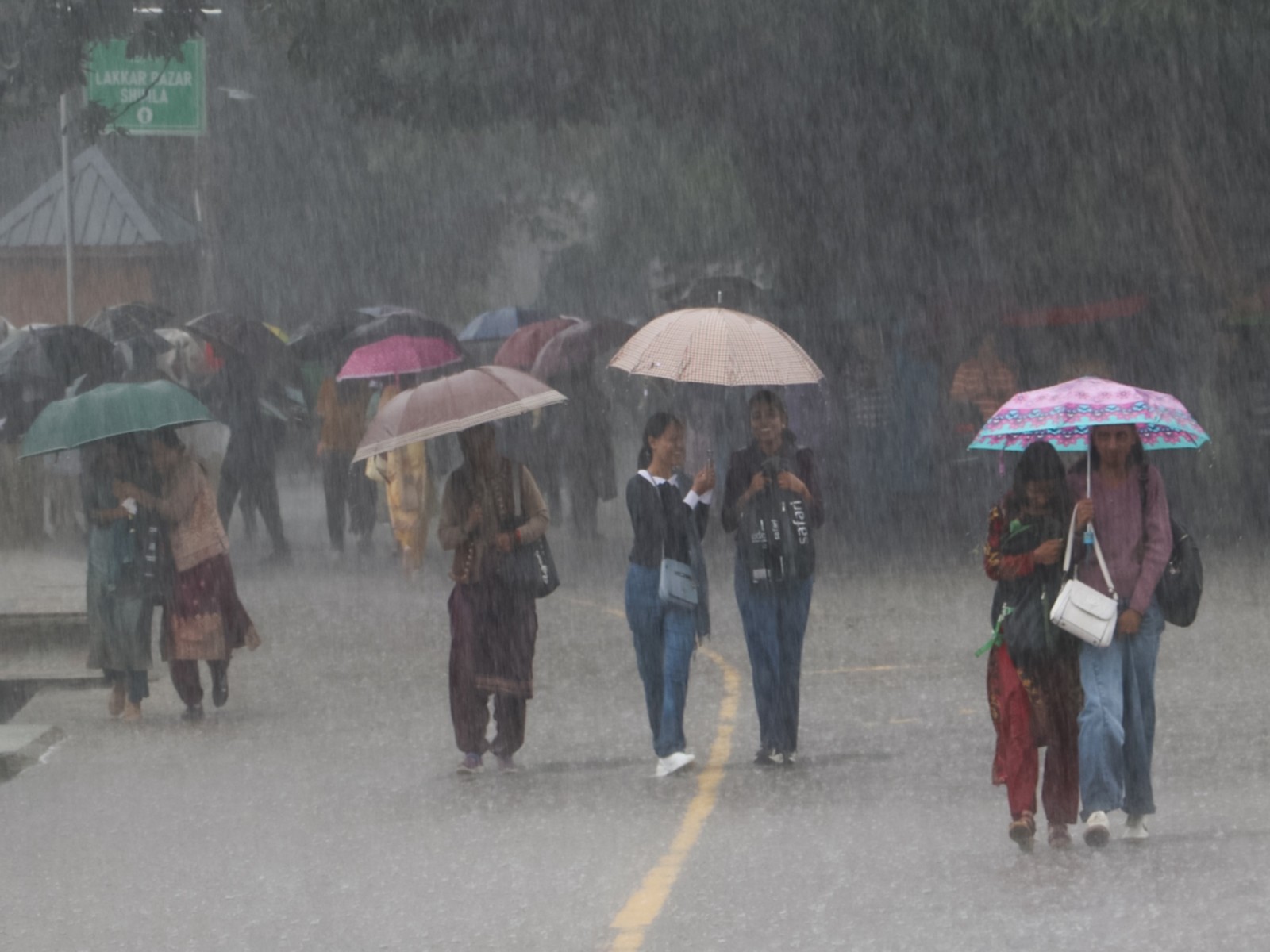 Heavy monsoon shower in Himachal Pradesh (Photo/ANI)