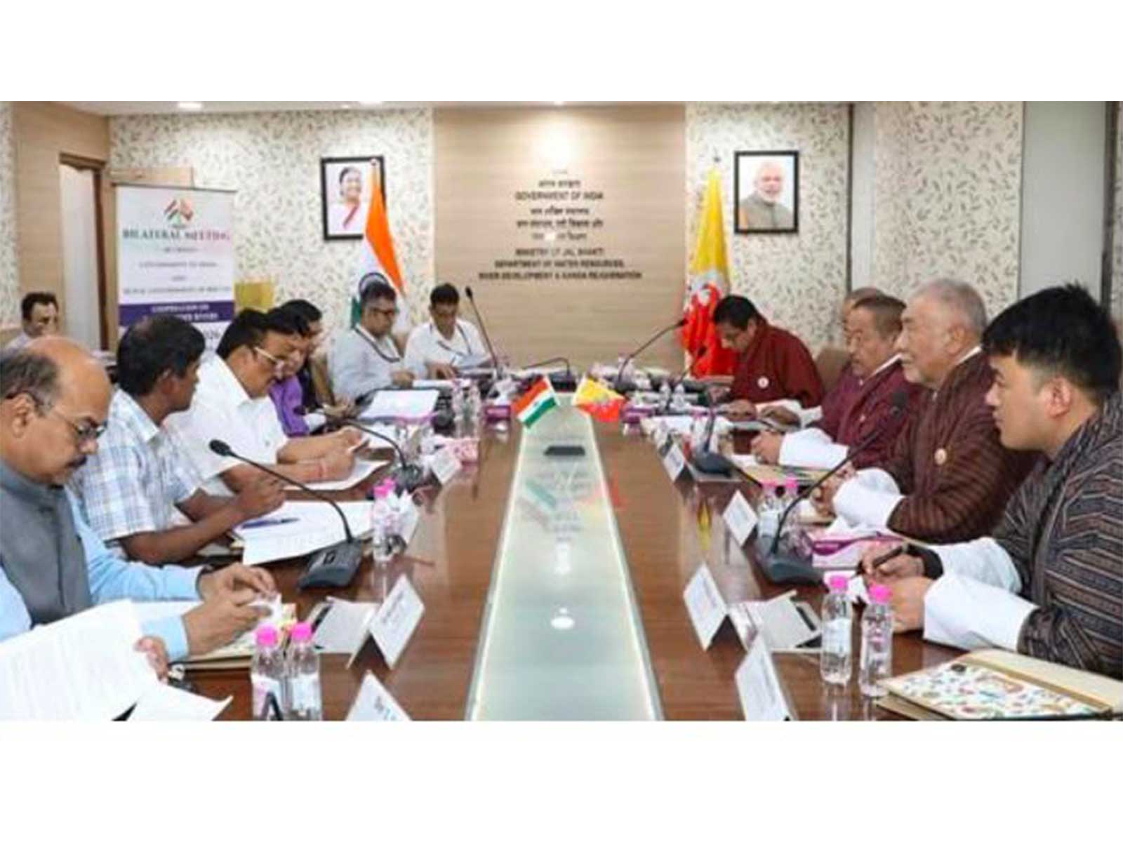 Union Jal Shakti Minister C R Paatil meets Bhutan's Minister for Energy & Natural Resources, Lyonpo Gem Tshering, in New Delhi. (Photo/PIB)