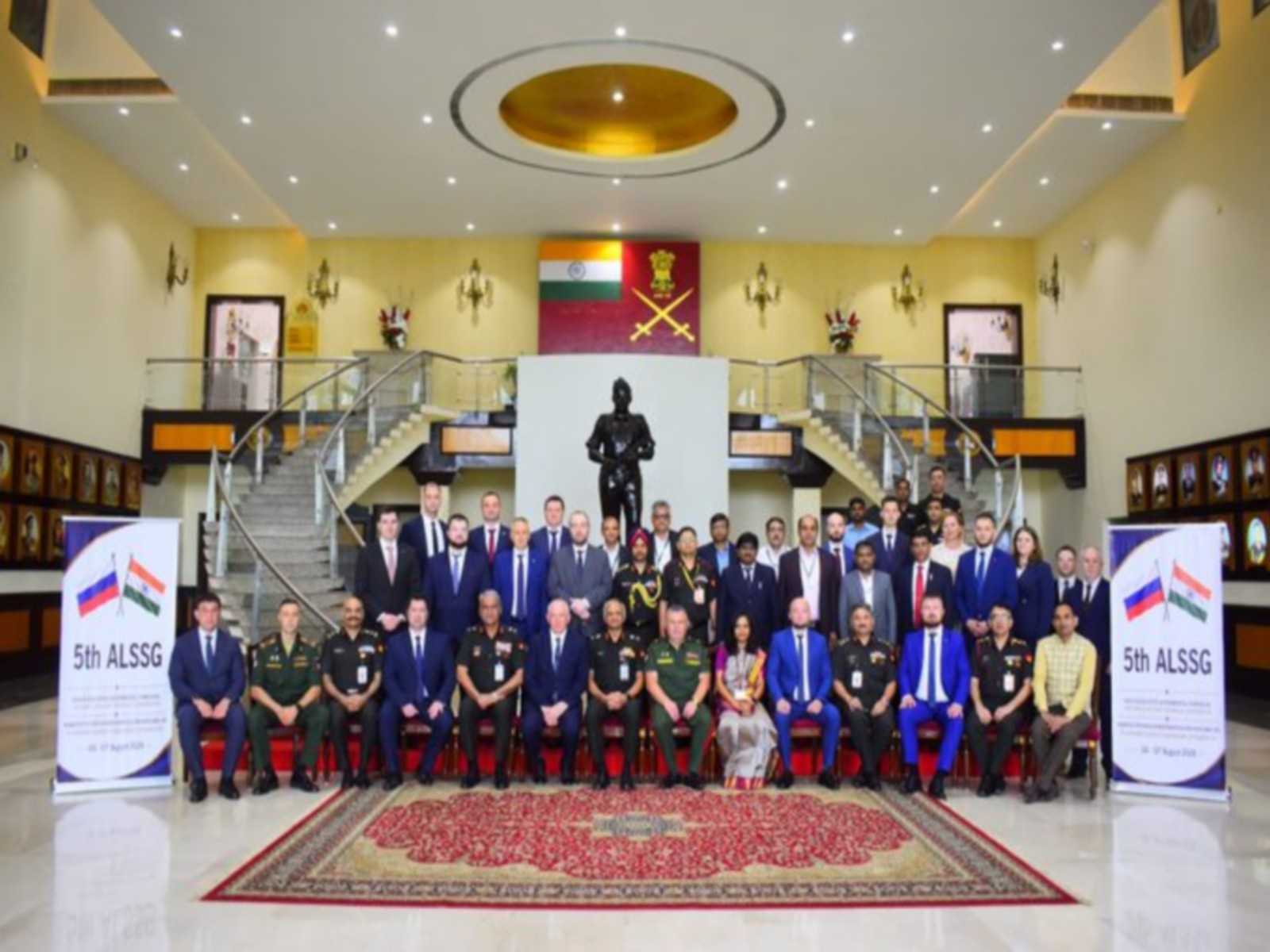Indian and Russian delegations participate in the fifth India-Russia Army Land System Sub-Group (ALSSG) meeting in New Delhi. (Photo: X/@SpokespersonMoD)