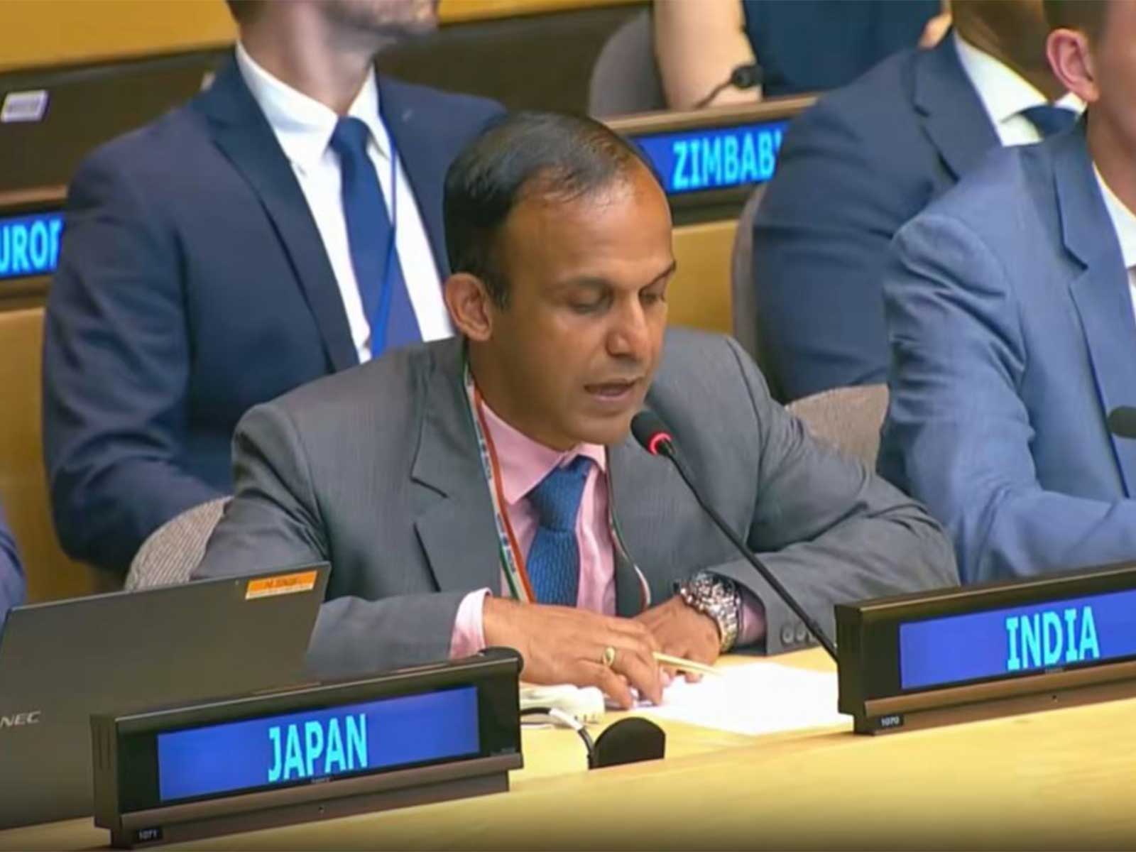 Indian UN Counsellor Eldos Mathew Punnoos (Photo/X/@IndiaUNNewYork)