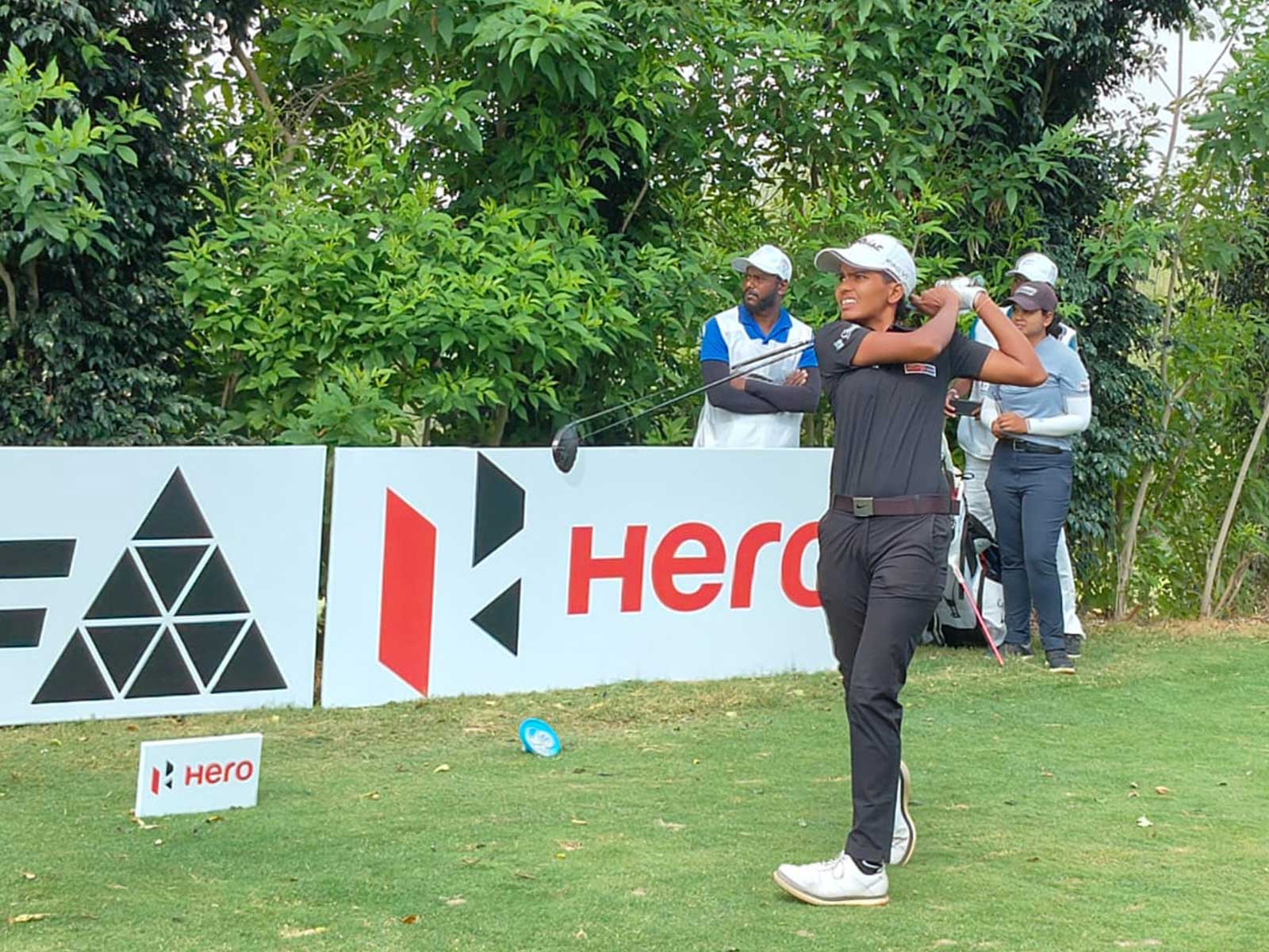 Sneha Singh in action during 11th leg of Women's Pro Golf Tour (Image: WPGT)