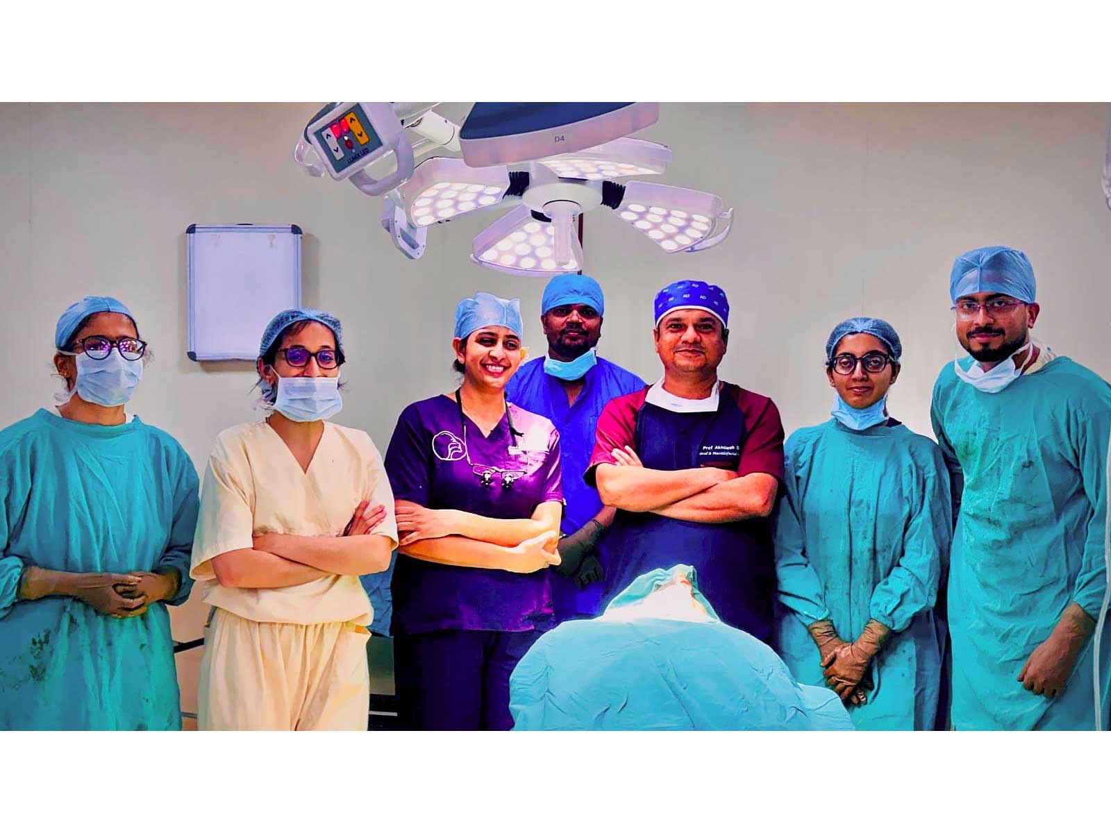 BHU Maxillofacial Surgeons team successfully performs removal of near-total mandibular tumour (Photo/ANI)