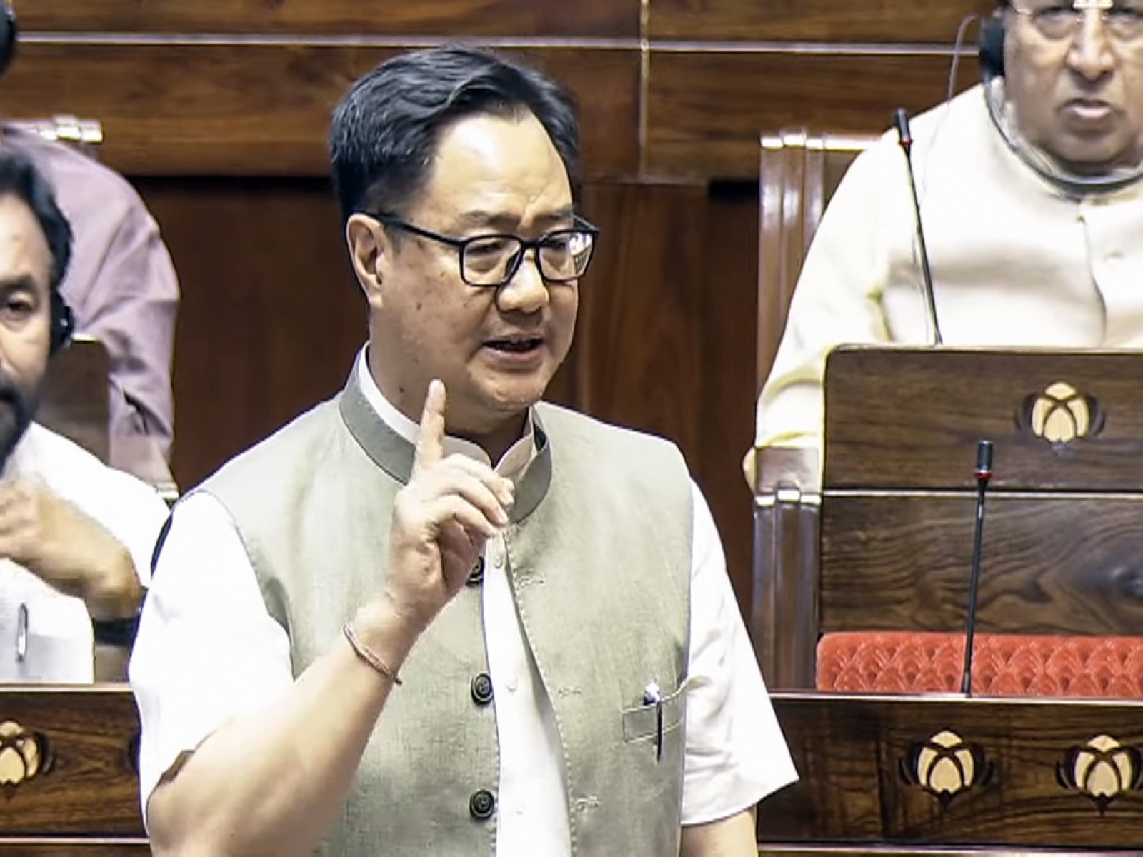  Union Minister Kiren Rijiju (Photo/Sansad TV/ANI Video Grab)