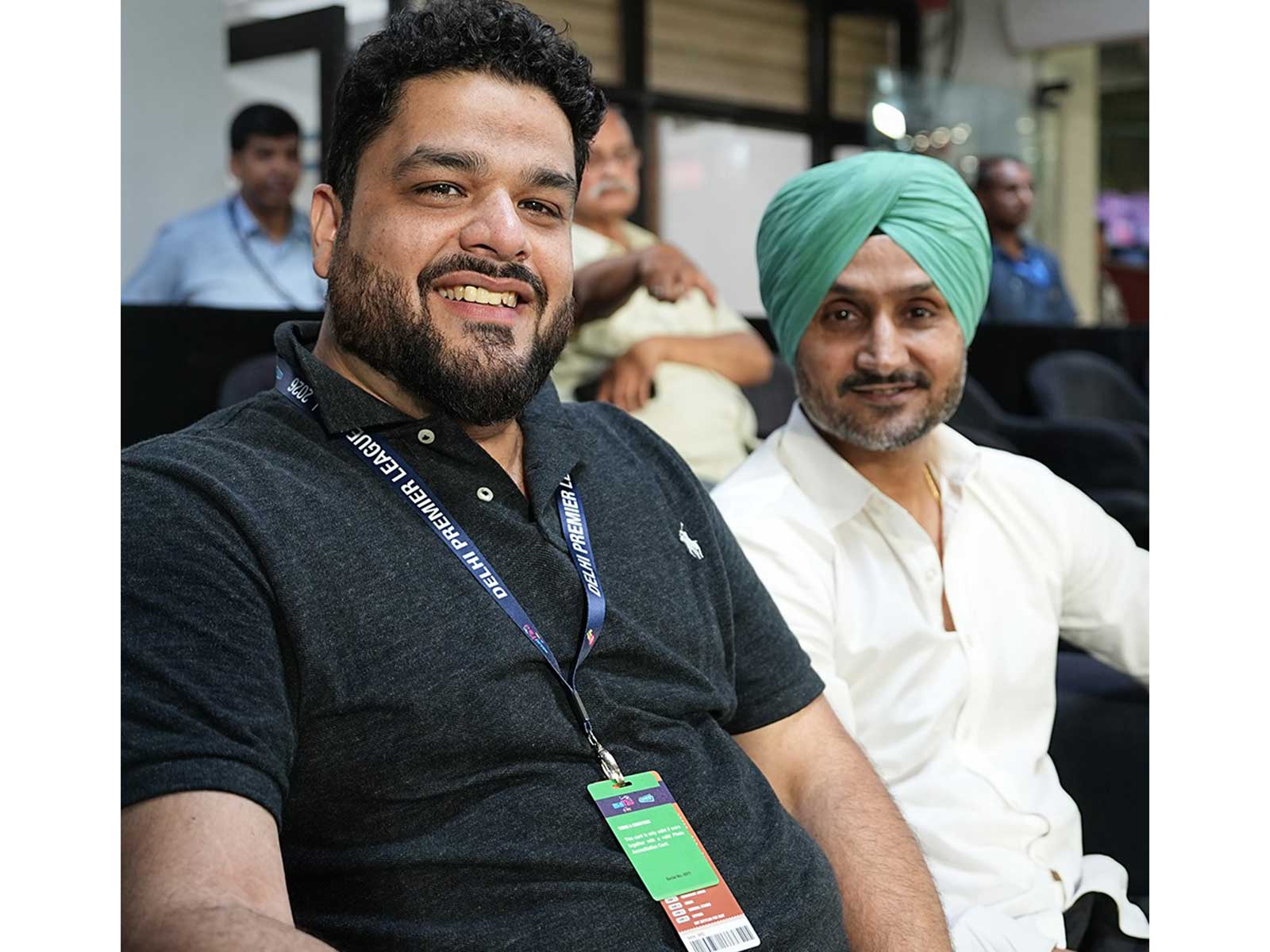 Purani Dilli 6 owner Akash Nangia with former India cricketer Harbhajan Singh (Image: Purani Dilli 6)