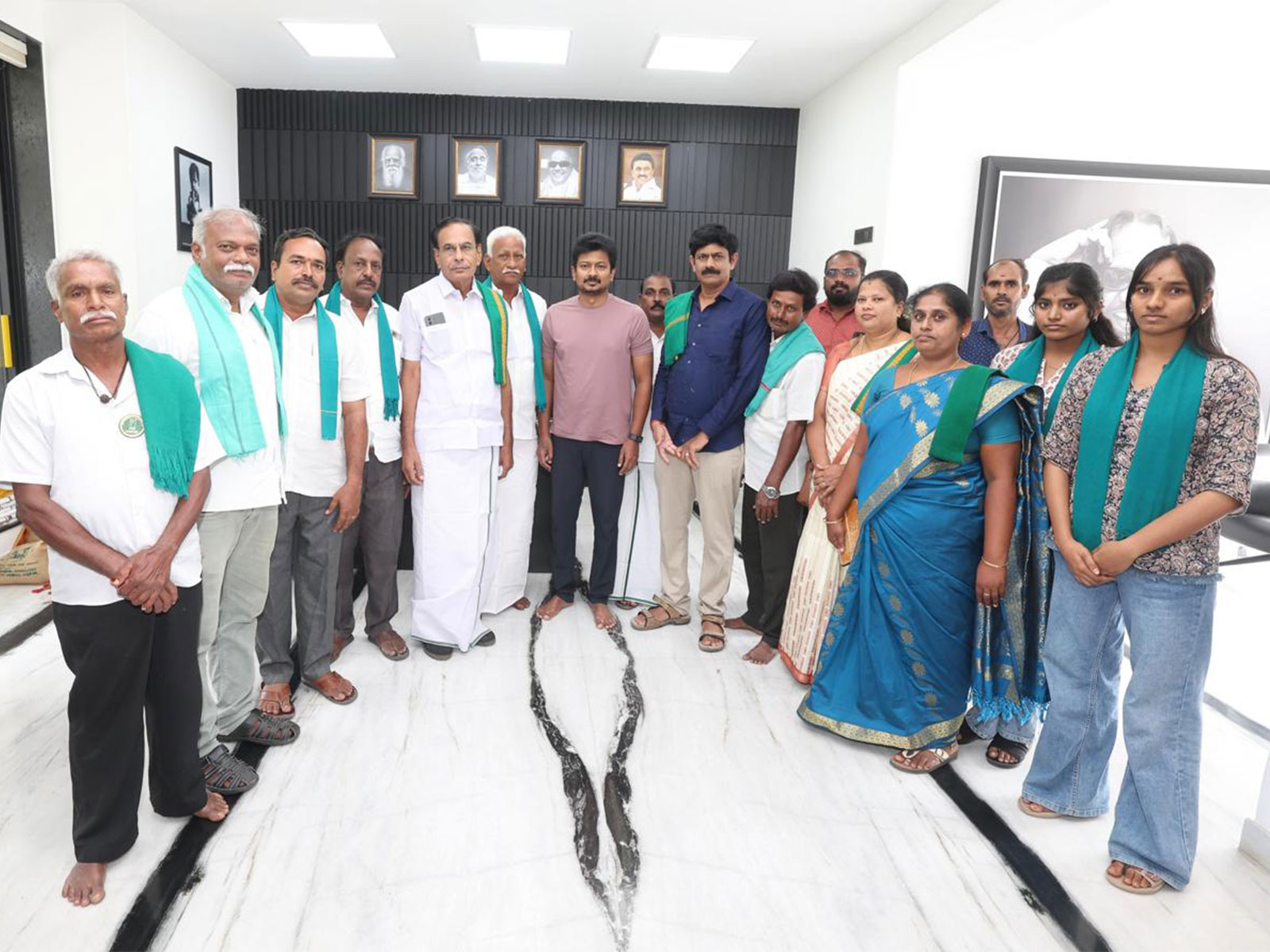 TN: Udhayanidhi Stalin meets representatives of agricultural associations in Chennai. (Photo/@arivalayam)