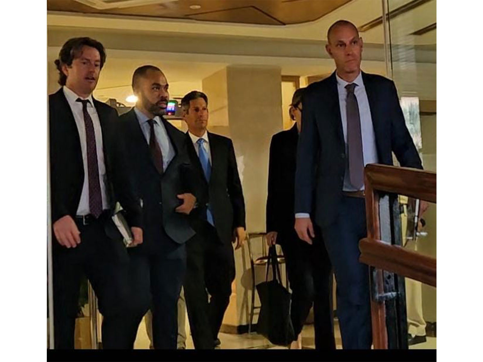 Meta's Chief Global Affairs Officer Joel Kaplan (third from left) with team members after meeting Union Minister of Electronics and IT Ashwini Vaishnaw on Thursday (Photo: ANI)  