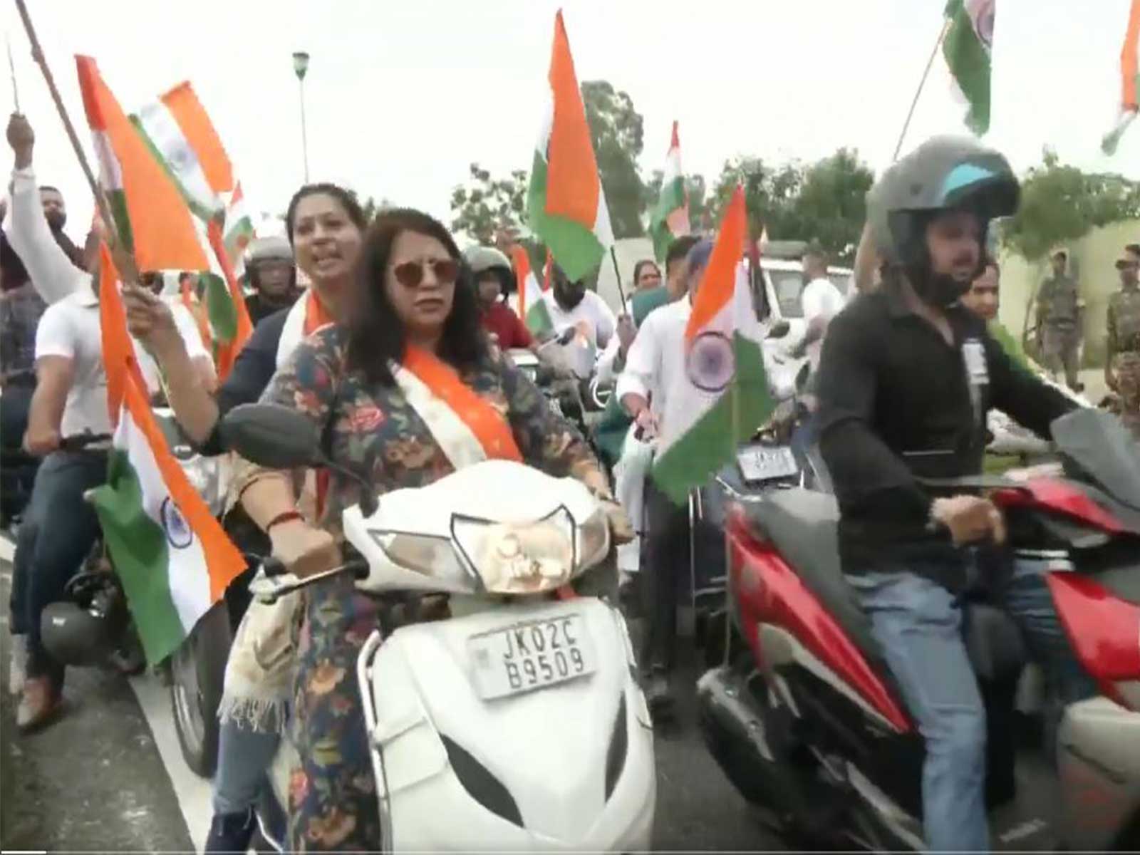 BJP holds Tiranga Yatra in Jammu ahead of Independence Day (Photo/ANI)