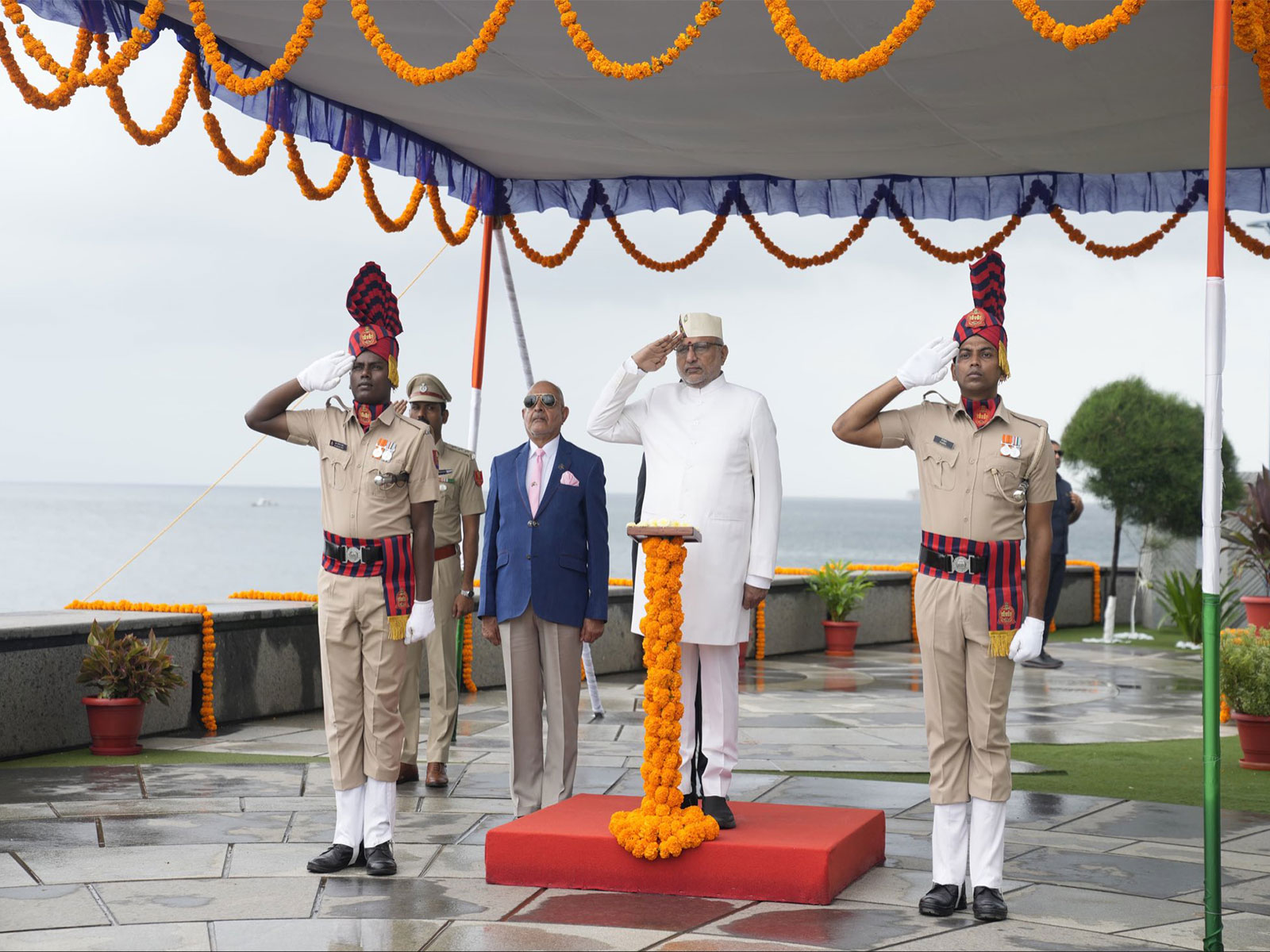 Vice president CP Radhakrishnan at 'Har Ghar Tiranga' program in Andaman (Photo/X/@VPIndia)