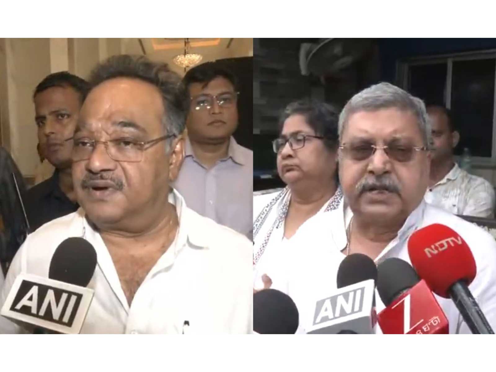 BJP State president Samik Bhattacharya and TMC suspended MP kalyan Banerjee (Photo/ANI)
