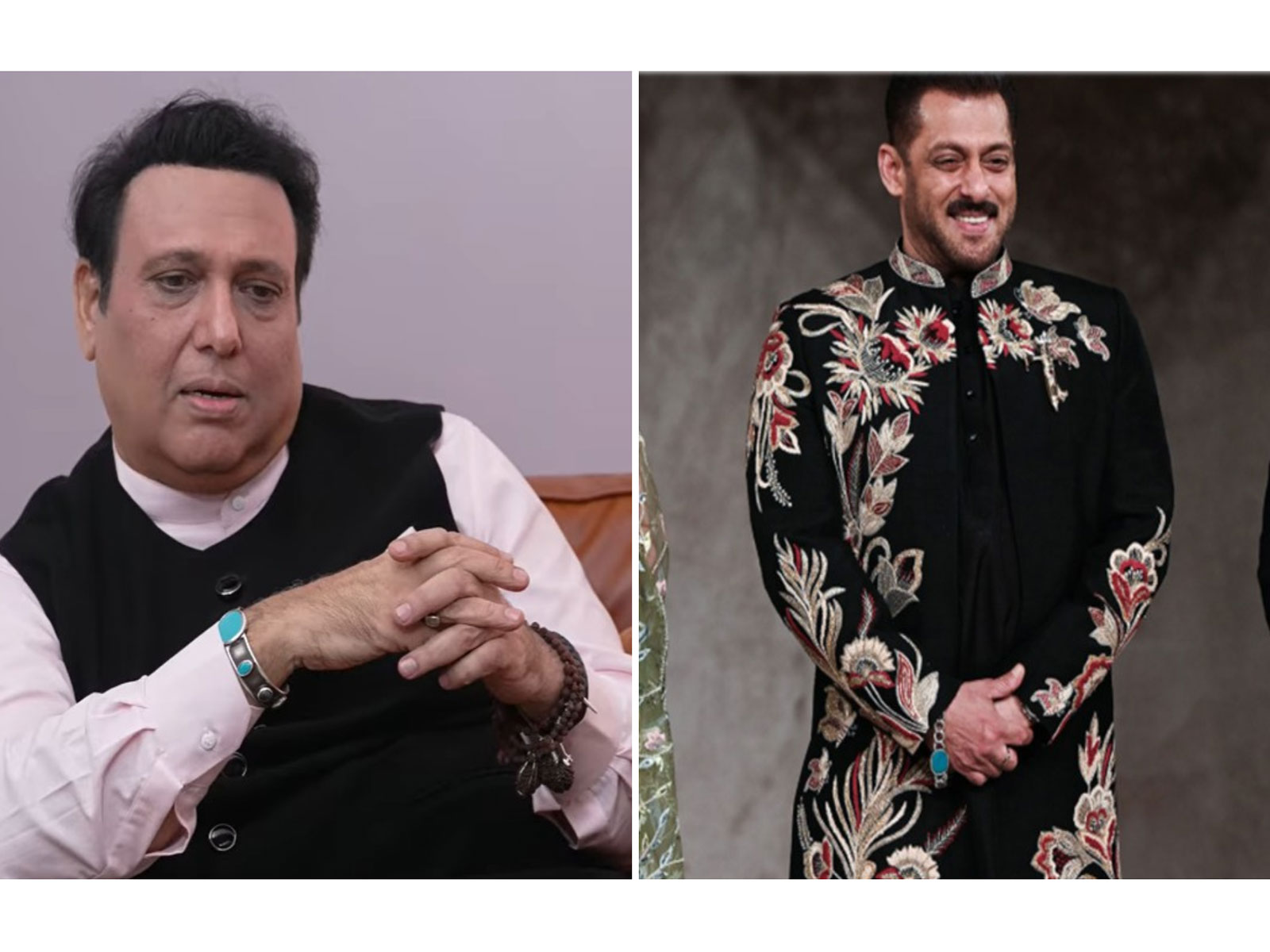 Govinda (Left) with Salman Khan (Photos/ANI)