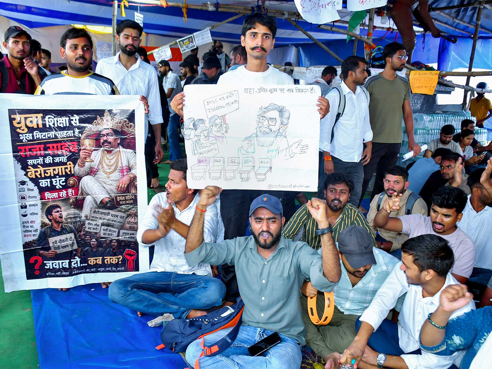 Students protest against alleged JPSC paper leak in Ranchi (File Photo/ANI)