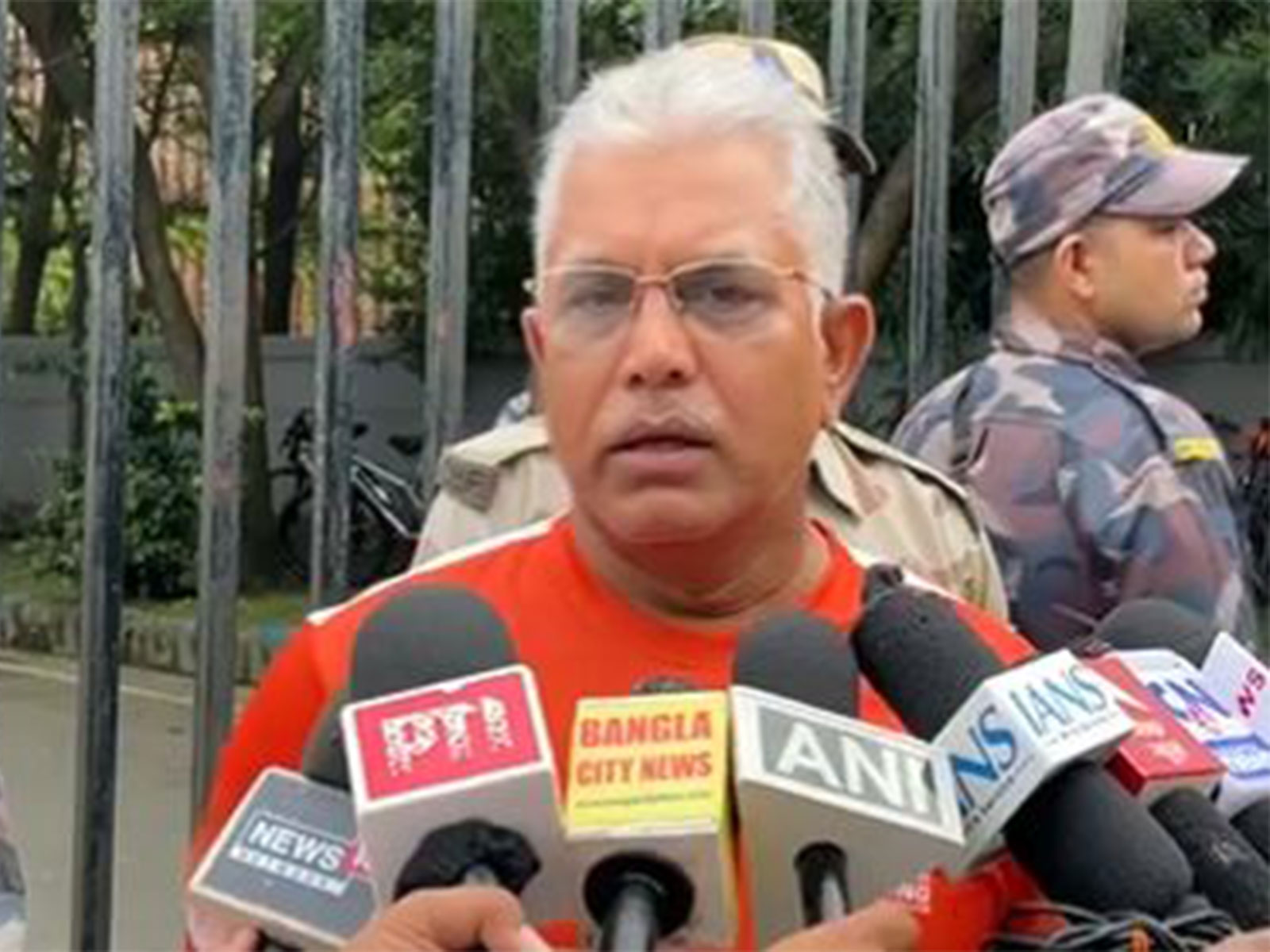 West Bengal Minister Dilip Ghosh in Kolkata on the second anniversary of the RG Kar case. (Photo: ANI)
