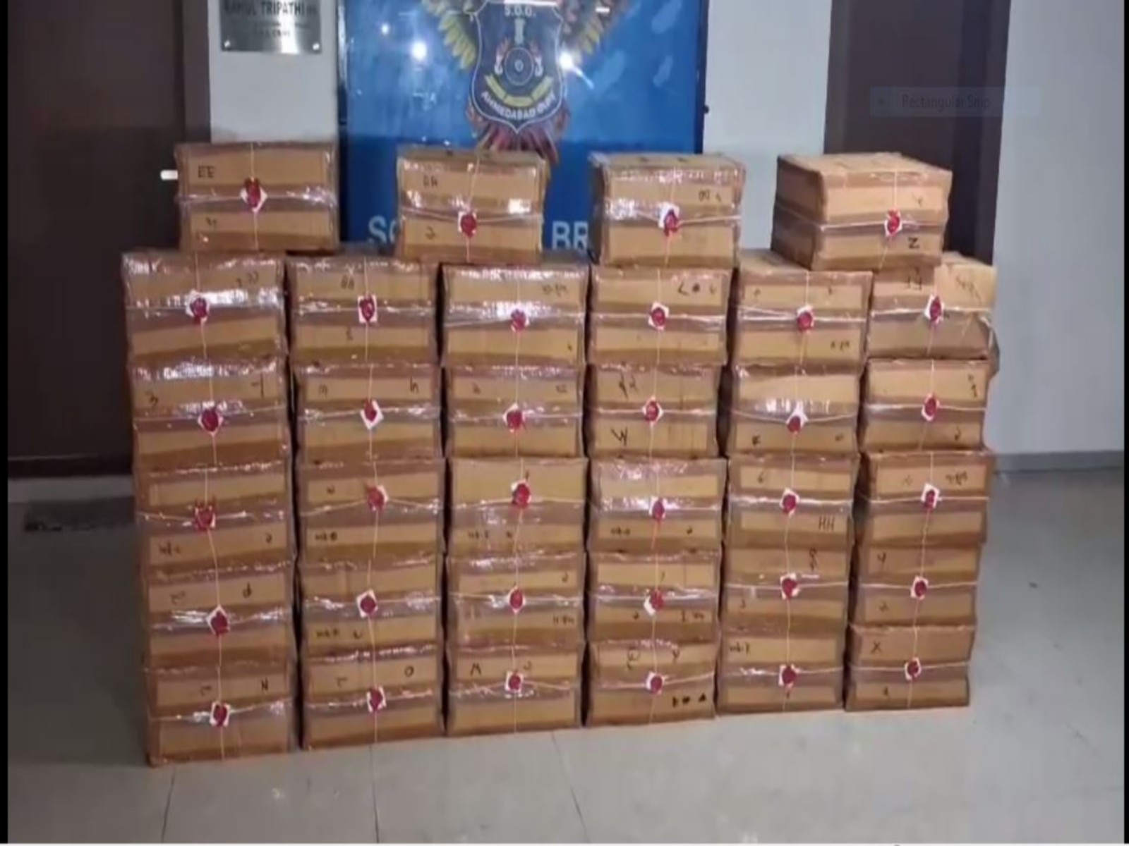 5,050 bottles of Codeine Phosphate-based cough syrup seized in Gujarat (Photo\ANI)