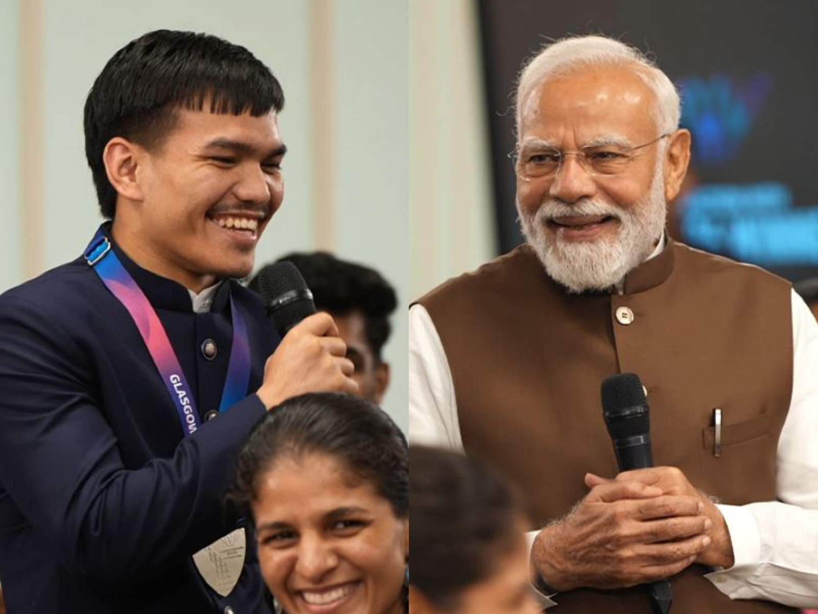Jadumani Singh (L) and Narendra Modi (R) (Photo: ANI/DD)