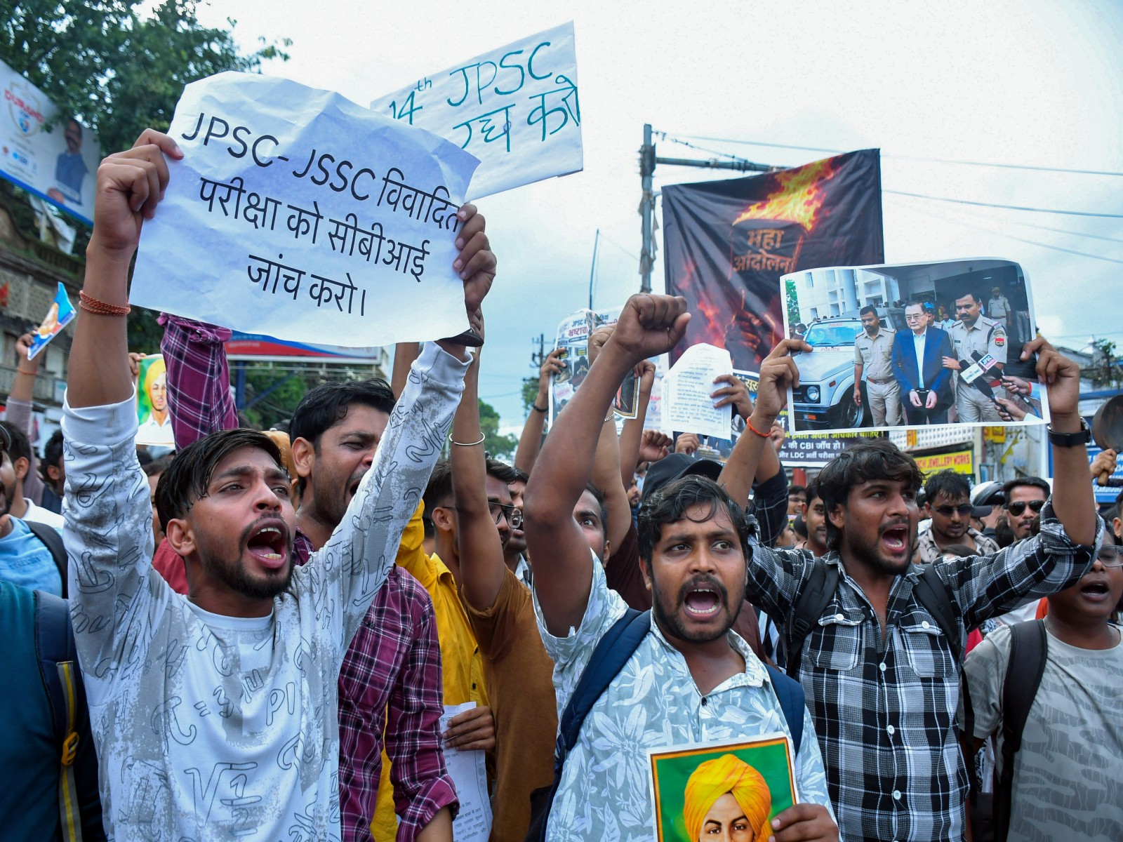Student protests in Ranchi (Photo\ANI)