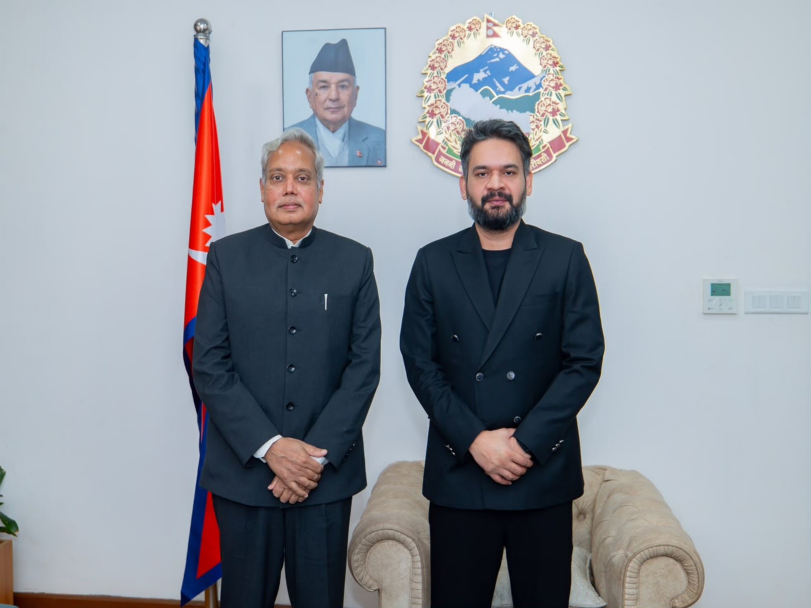 Indian ambassador to Nepal Naveen Srivastava meets Prime Minister Balendra Shah (Photo/Nepal PMO)