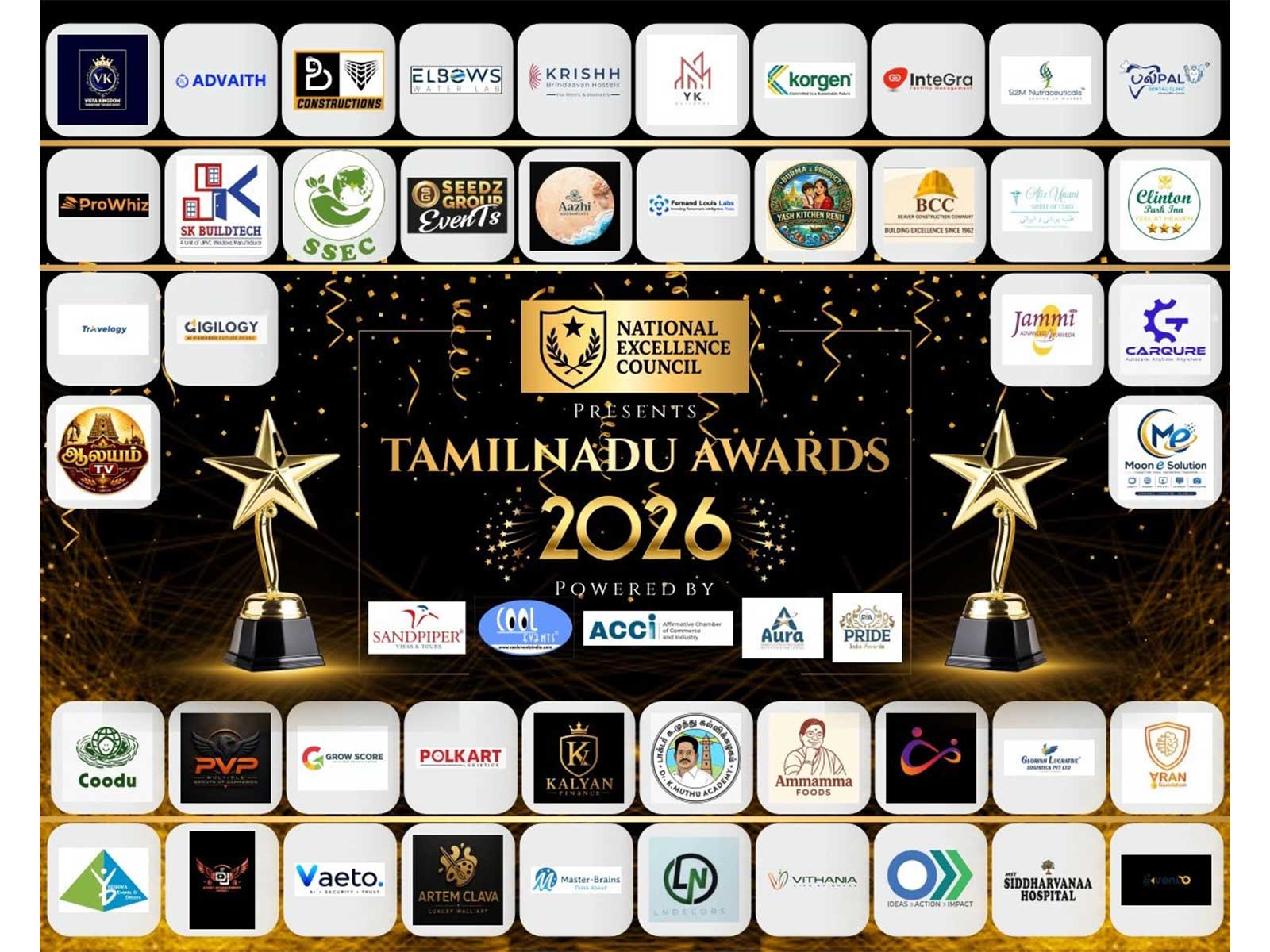 TAMILNADU AWARDS 2026 Celebrates 90-Plus Achievers Across Diverse Sectors in Chennai