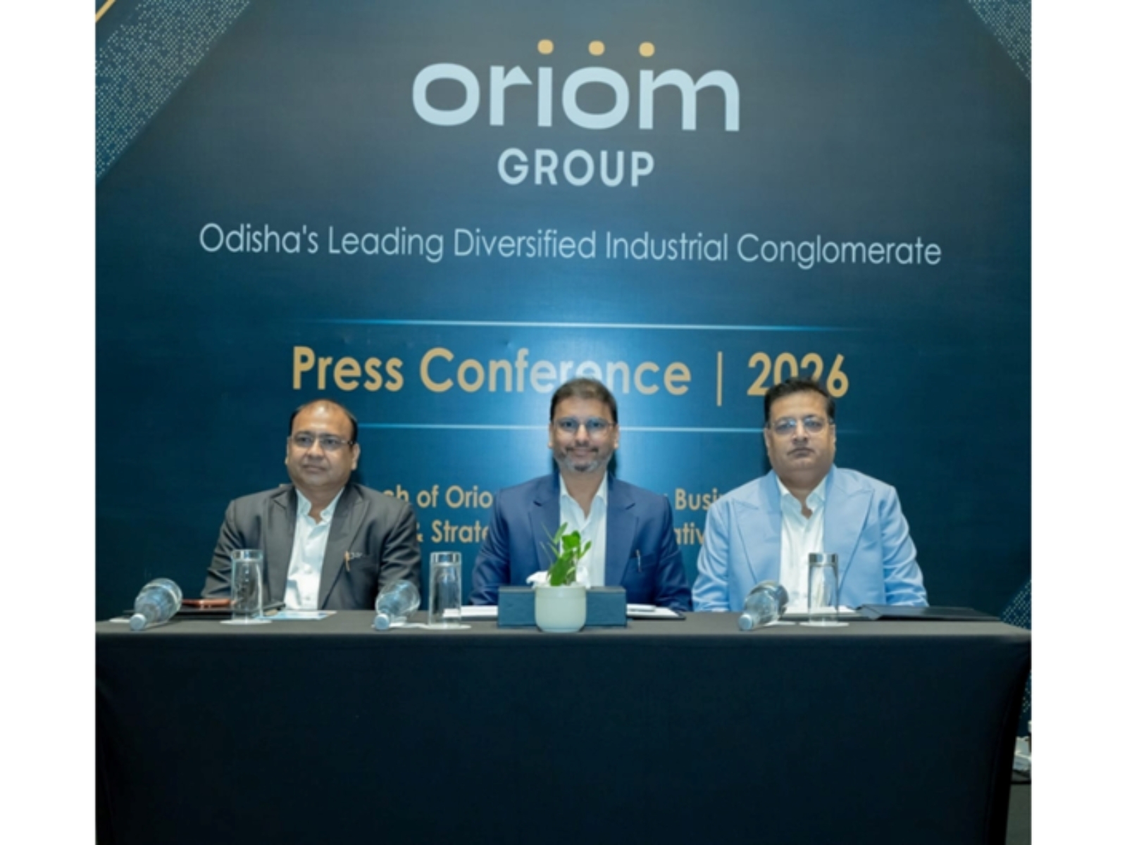 Mr Deepak Agrawal, Mr Rajesh Agrawal and Mr Anil Kedia of Oriom Group at the launch of Oriom Realty