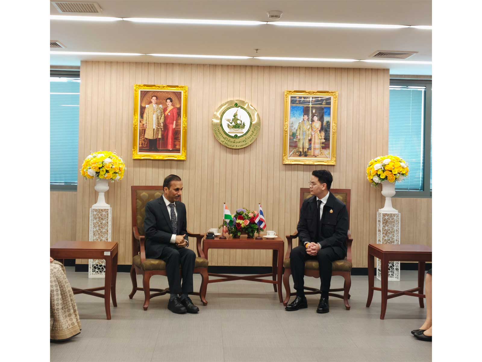 India's Ambassador to Thailand Puneet Agrawal meets Thailand's Minister of Digital Economy and Society Chaiyanok Chidchob. (Photo: X/@IndiainThailand)