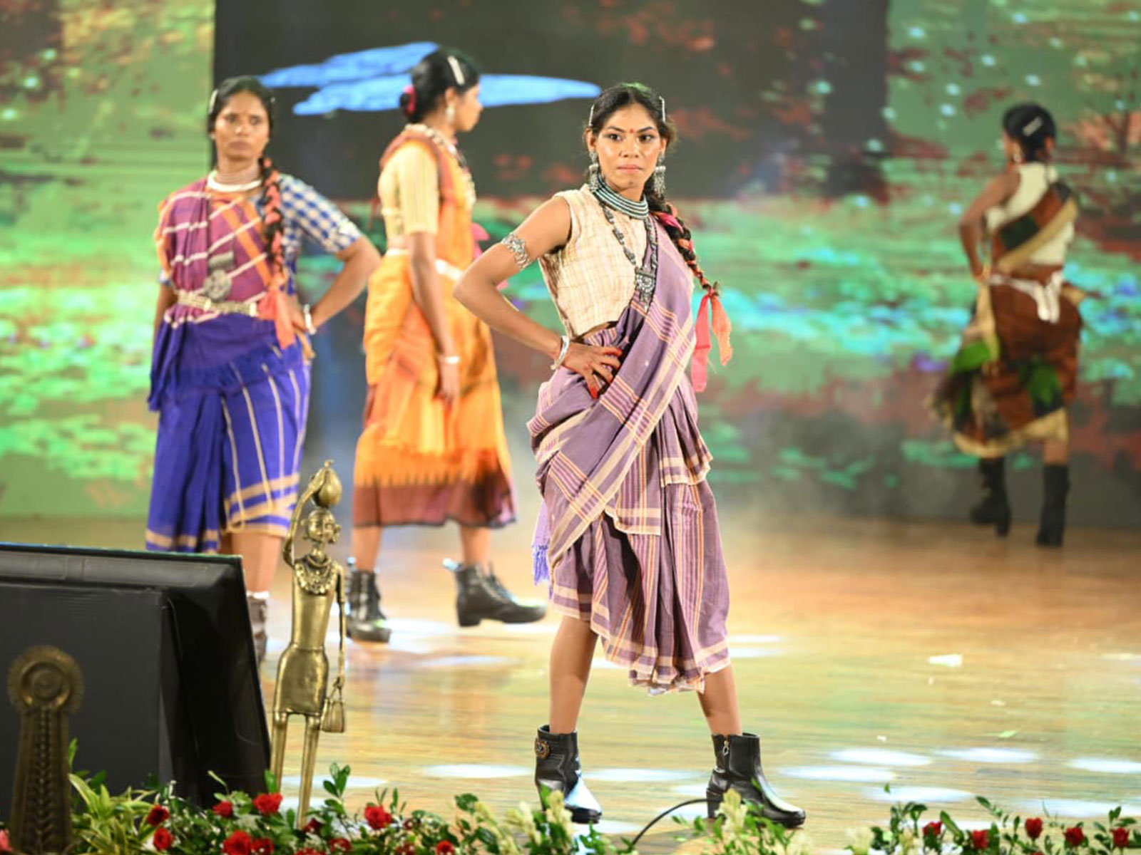Surrendered Naxal women in Tribal fashion show (Photo/ANI)