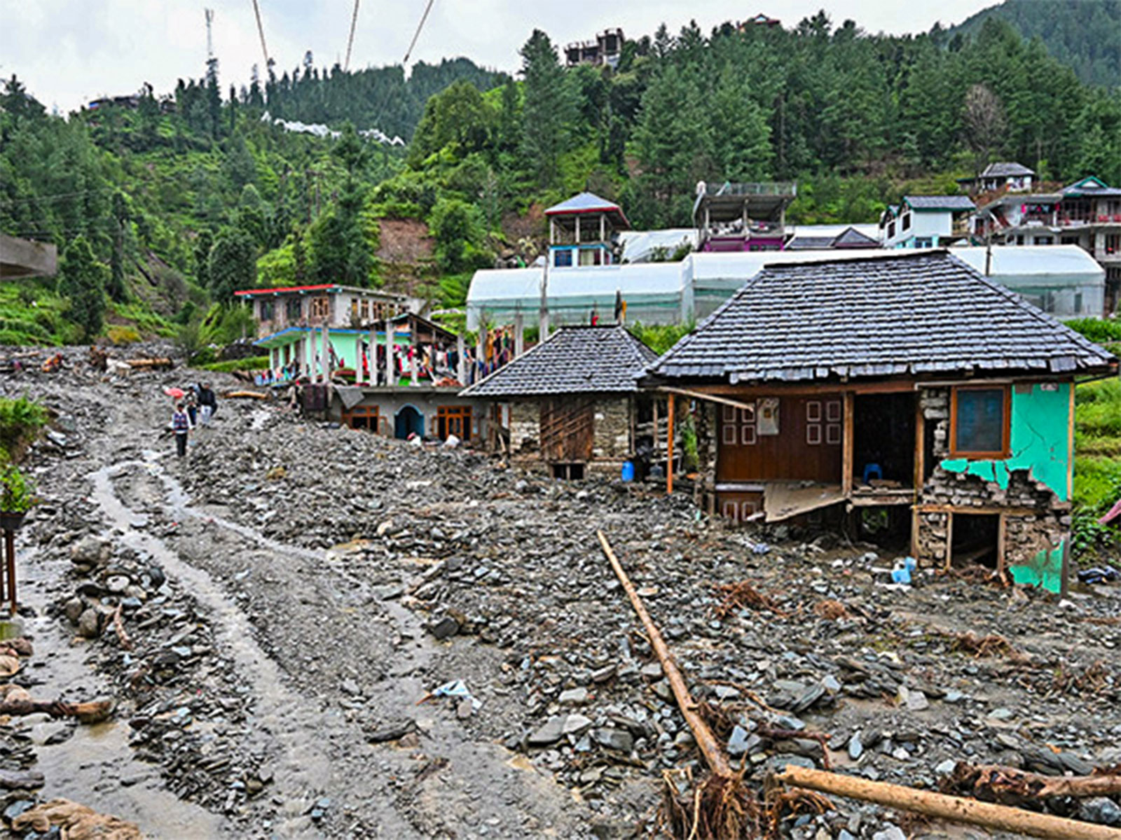 A view flood affected regions in Himachal Pradesh (File Photo/ANI)