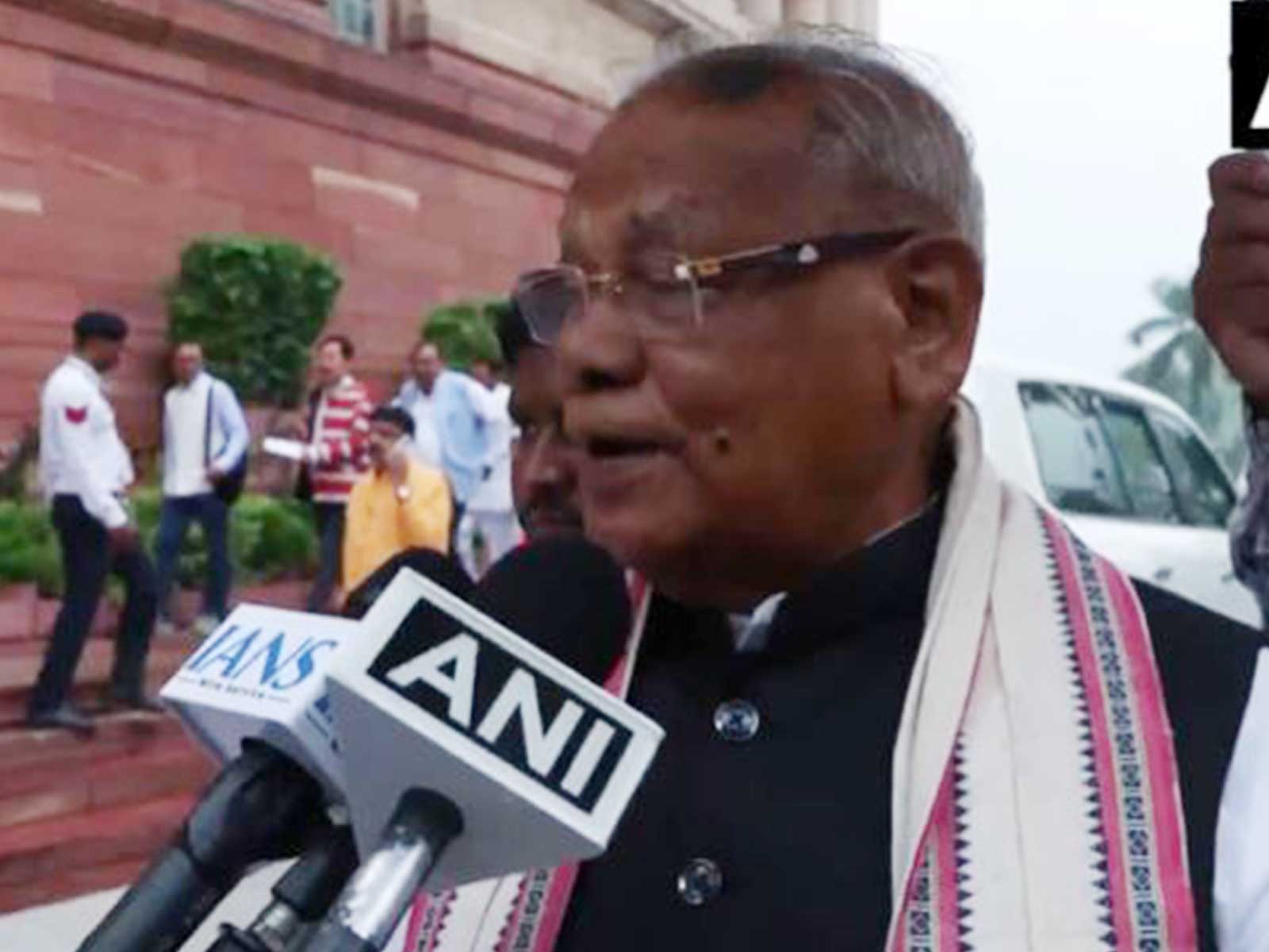 Jitan Ram Manjhi at BJP MPs' protest (Photo/ANI)