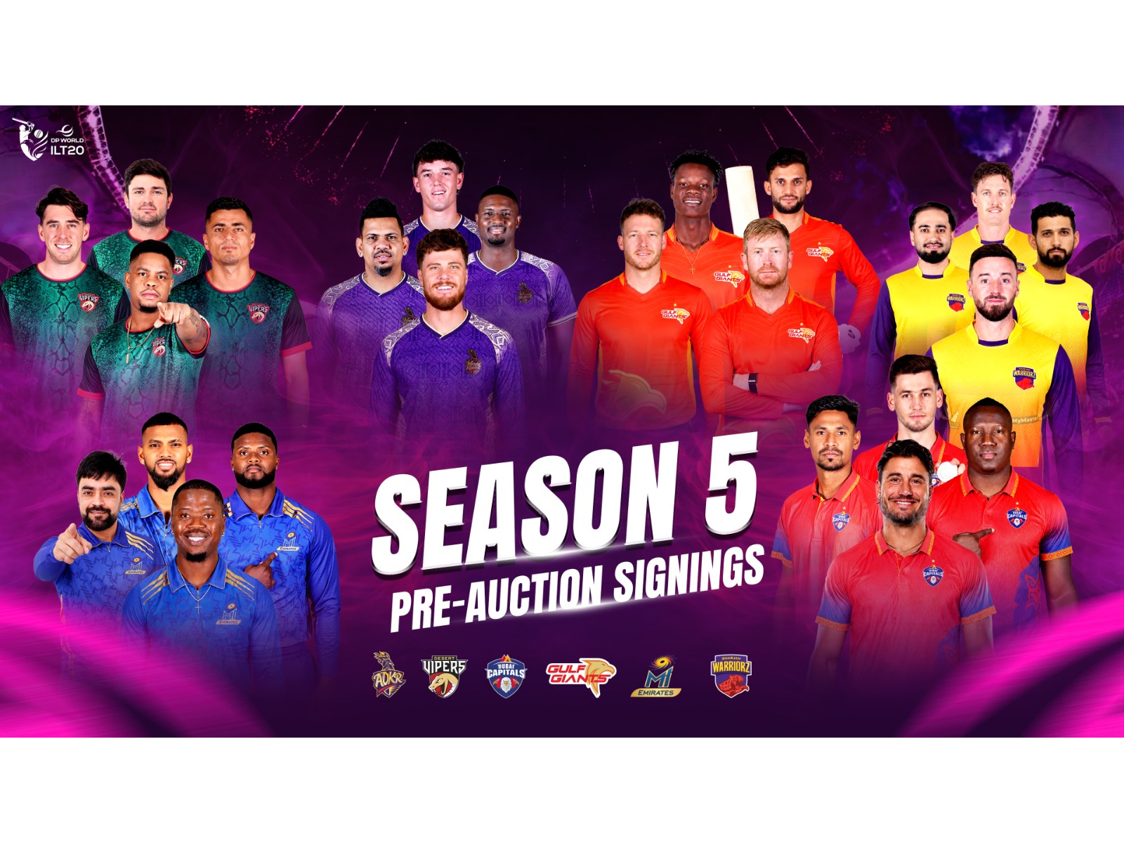 Miller, Allen, Klaasen, Stoinis headline ILT20 pre-auction. (Photo/DP World)