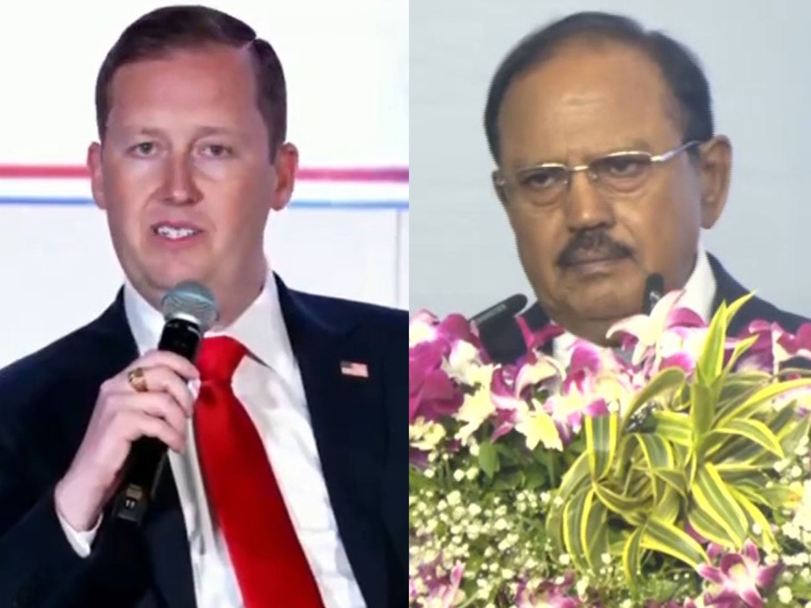 US Ambassador to India Sergio Gor holds discussions with National Security Advisor Ajit Doval in New Delhi. (File Photo/ANI)