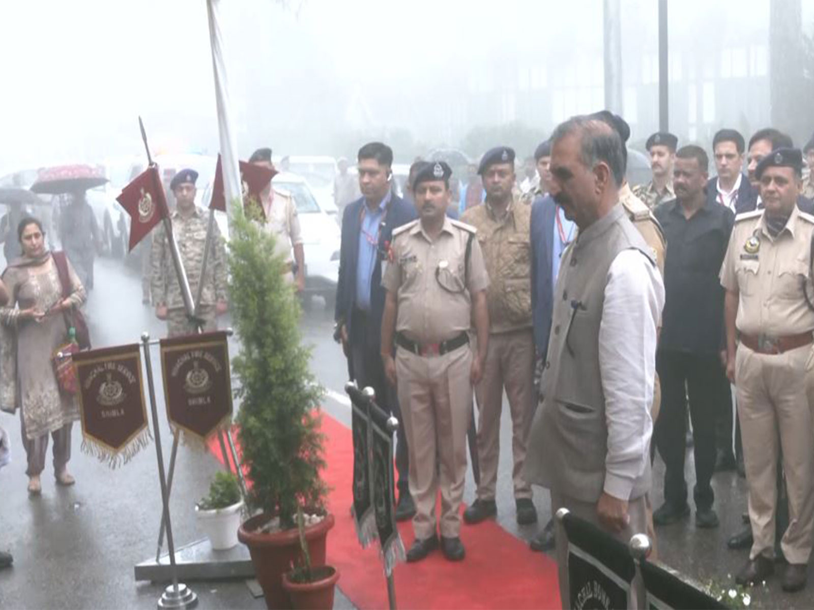 Himachal CM Sukhvinder Singh Sukhu flags off 46 firefighting vehicles (Photo/ANI)