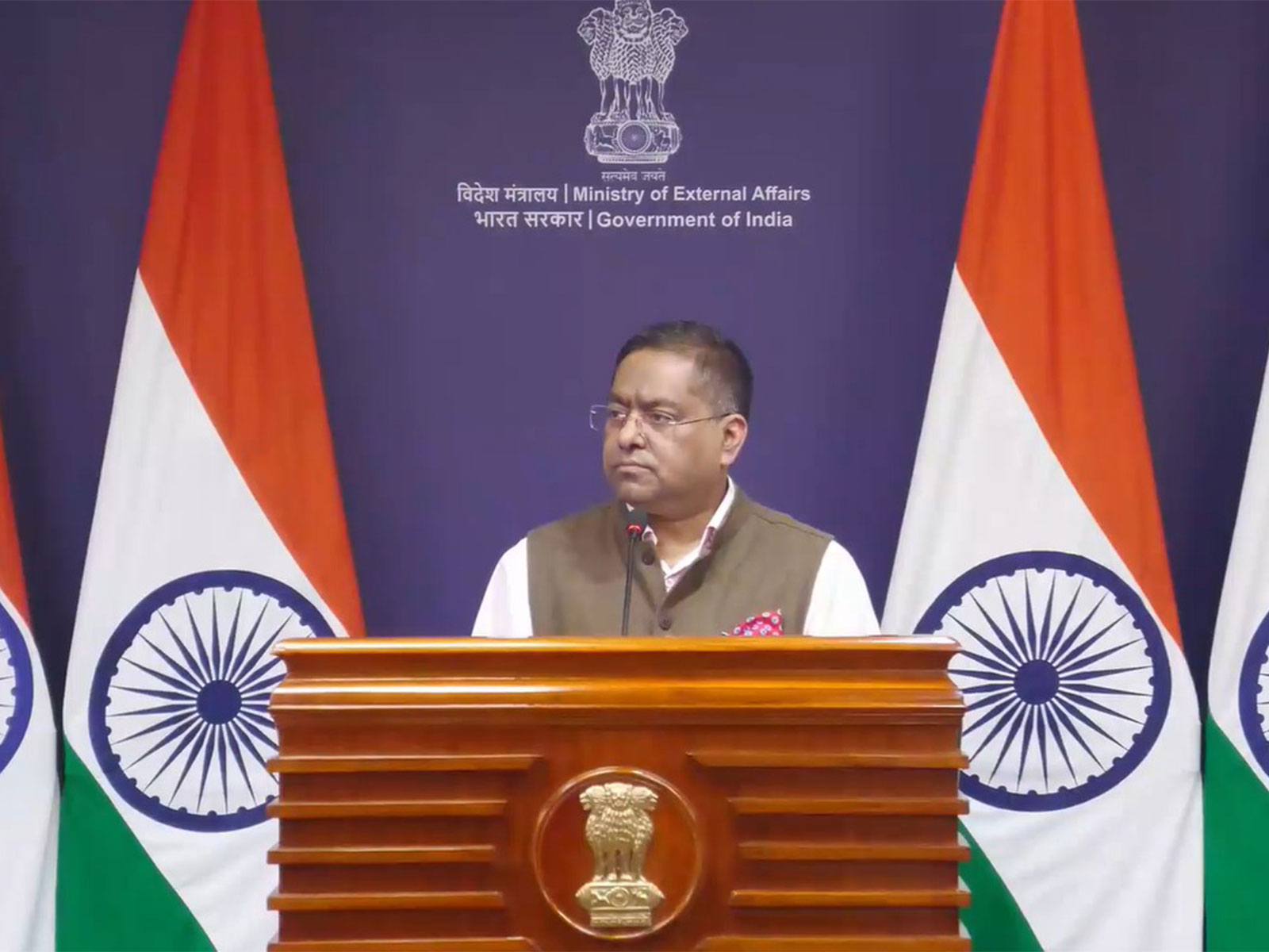 Ministry of External Affairs Spokesperson Randhir Jaiswal (Photo/Youtube@MEAIndia)