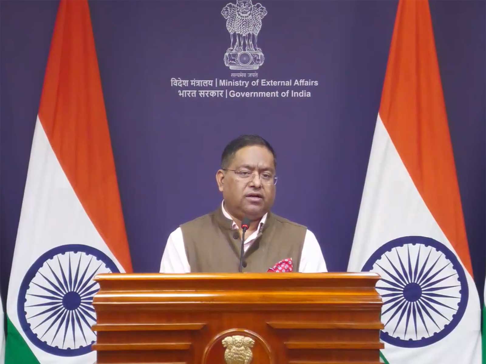  Ministry of External Affairs spokesperson Randhir Jaiswal (Photo/YouTube/MEA)