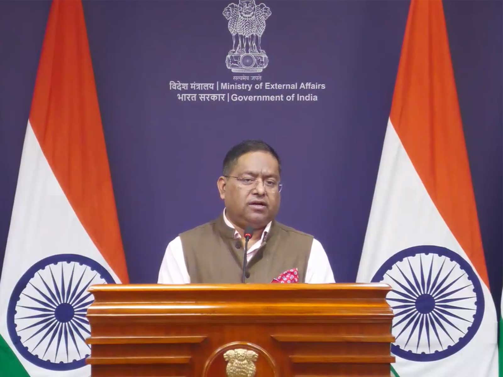 Ministry of External Affairs spokesperson, Randhir Jaiswal(Photo/YouTube/MEA)