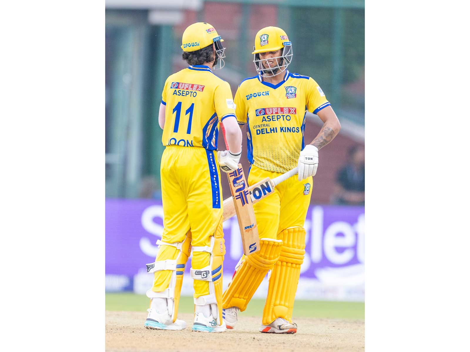 Siddharth Joon (L) and Yash Dhull of Central Delhi Kings. (Photo: DPL)