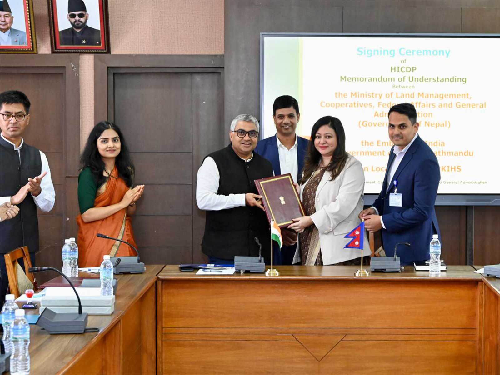 Officials during the signing ceremony of MoUs for eight High Impact Community Development Projects with Indian grant assistance in Kathmandu, Nepal. (Image Source: Embassy of India in Kathmandu, Nepal)
