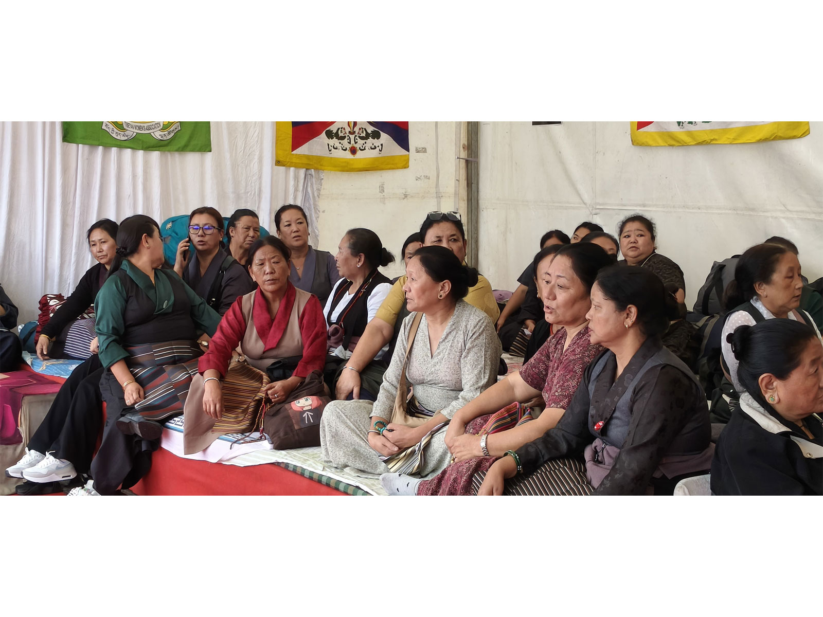 Tibetan community members stage a 24-hour hunger strike at Chaura Maidan in Shimla (Photo/ANI) 