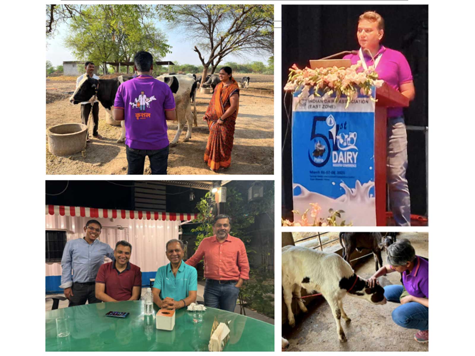 Krushal farm services and leadership. L to R: Ravish Chavan, Gaurav Haran, Sarangdhar Nirmal (Board Advisor) and Sandeep Raju.