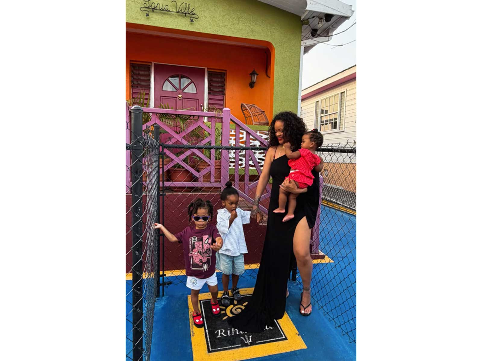 Rihanna with her three children (Photo/Instagram/@badgalriri)