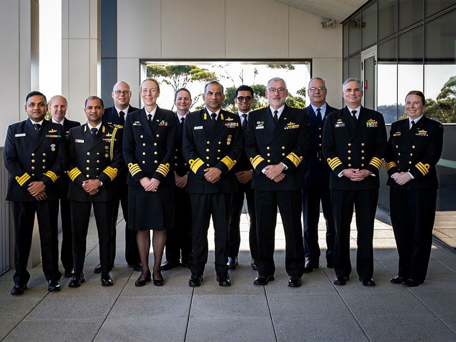 Indian and Australian Navy officials pose for a group photograph during the 17th Navy-to-Navy Staff Talks in Sydney, Australia. (Photo: X/@indiannavy)
