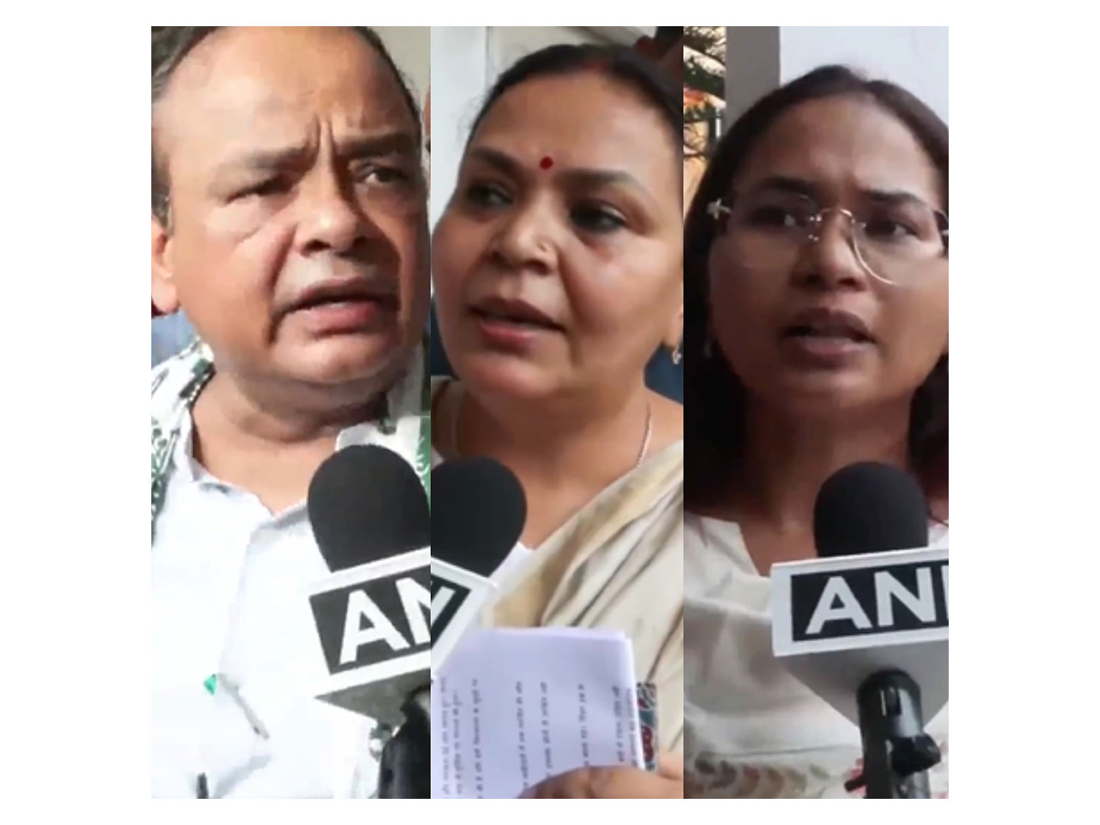Jharkhand Ministers Irfan Ansari (L), Dipika Pandey Singh (M), Shilpi Neha Tirkey (R) (Photo/ANI)
