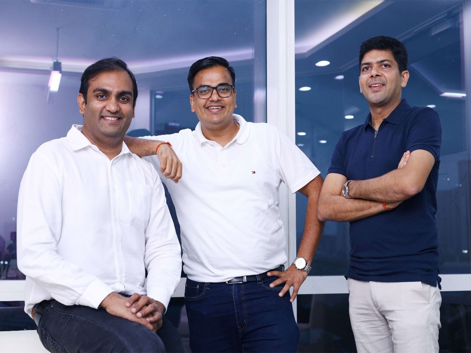 Founding Team of Flexiloans.com L to R Manish Lunia, Deepak Jain and Ritesh Jain