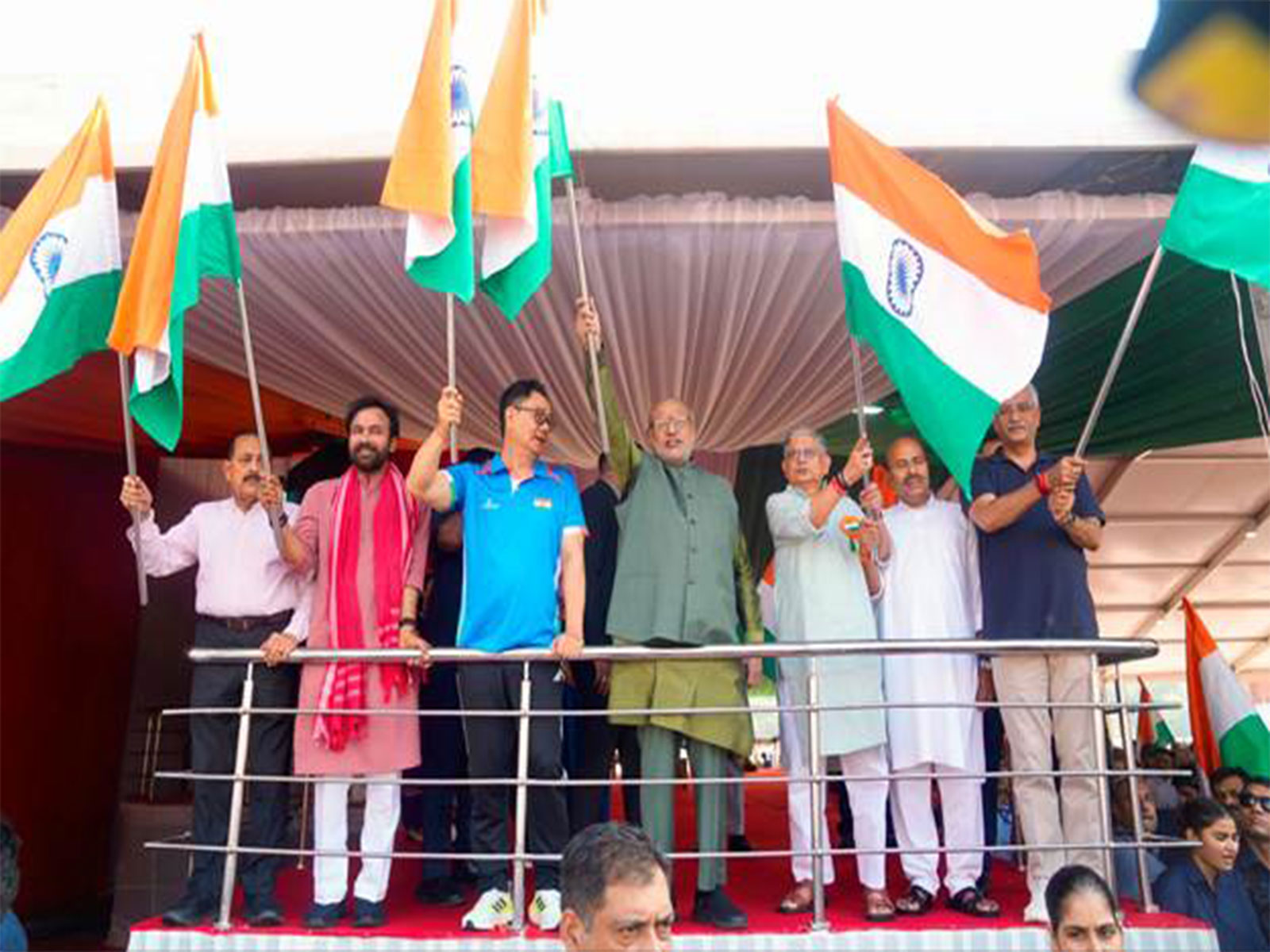 Vice-President C P Radhakrishnan with other Union Ministers (Photo/PIB)